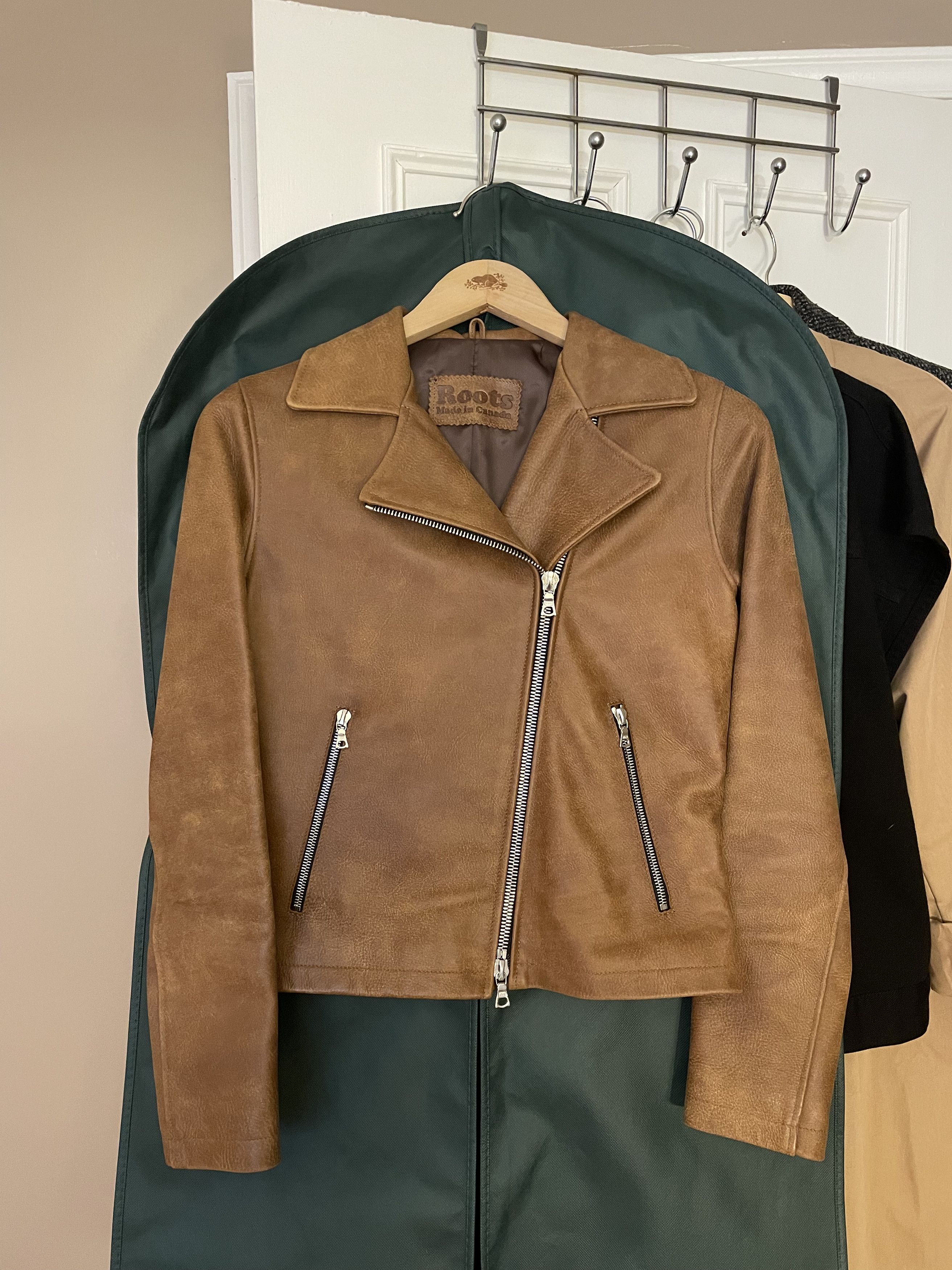 Roots Tan Deer skin/ Deer hide Jacket Size XS / US 0-2 / IT 36-38 - 1 Thumbnail