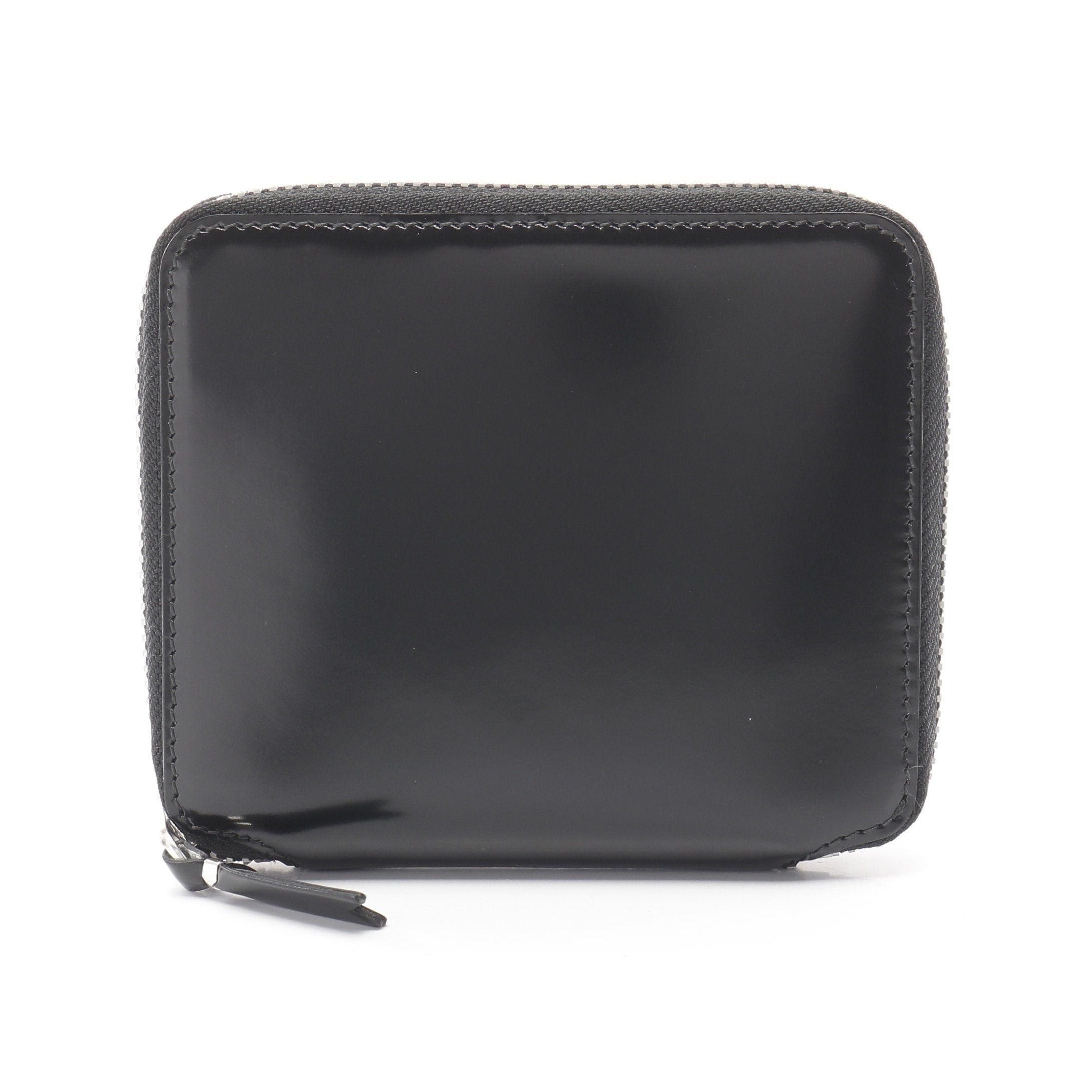Comme des Garcons Comme Des Garcons Mirror Inside Round Zipper Bifold Wallet Leather Black Size ONE SIZE - 1 Thumbnail