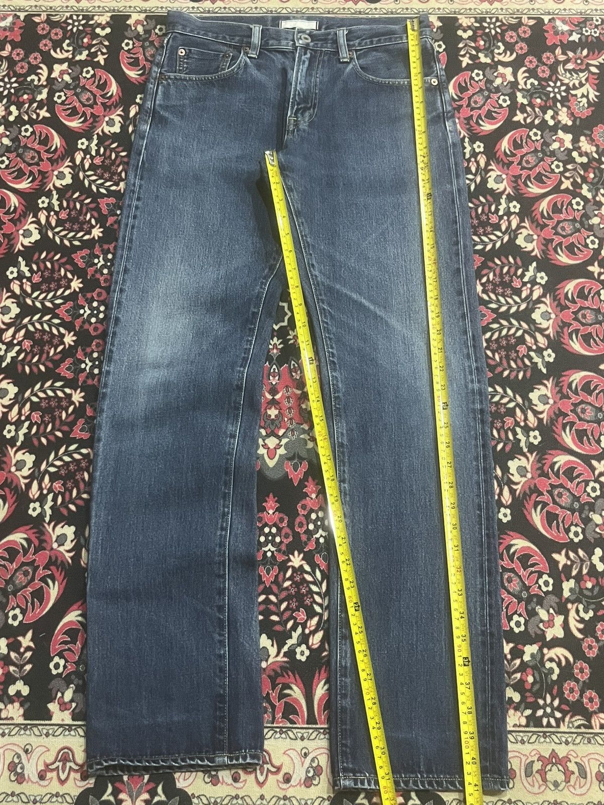 Undercover × Uniqlo Vintage Uniqlo Ocean Blue Washed Regular Selvedge Jeans Size US 30 / EU 46 - 11 Thumbnail