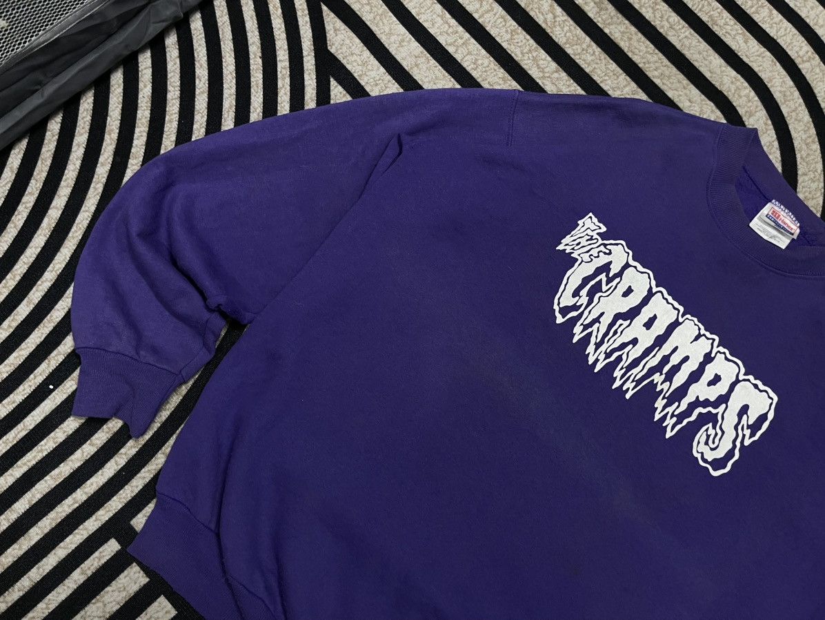 Band Tees 90s THE CRAMPS SWEATSHIRT SPELL OUT TEES RARE Size US L / EU 52-54 / 3 - 4 Thumbnail
