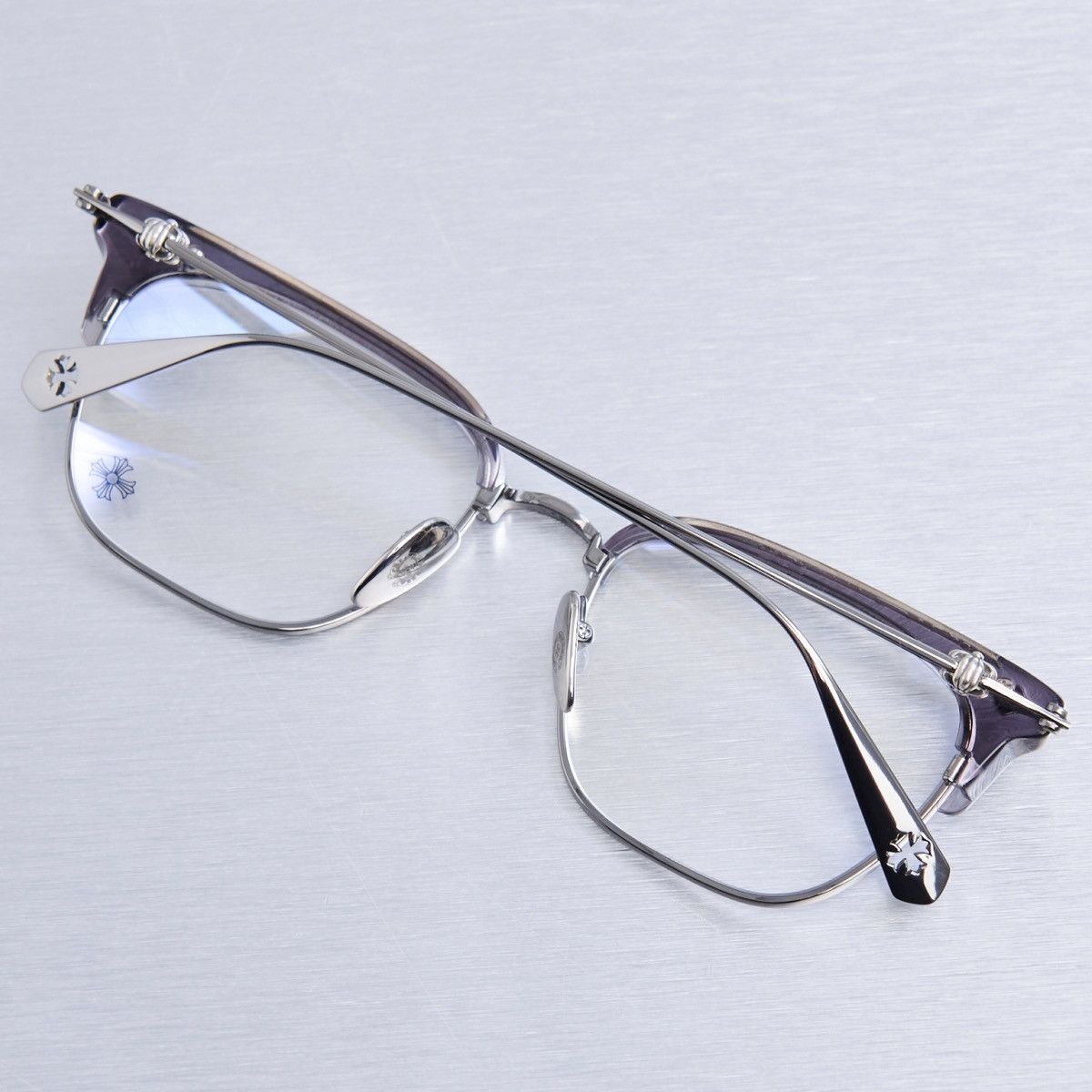 Chrome Hearts CHROME HEARTS SLUNTRADICTION (54) FLINT/GUNMETAL GLASSES Size ONE SIZE - 8 Thumbnail