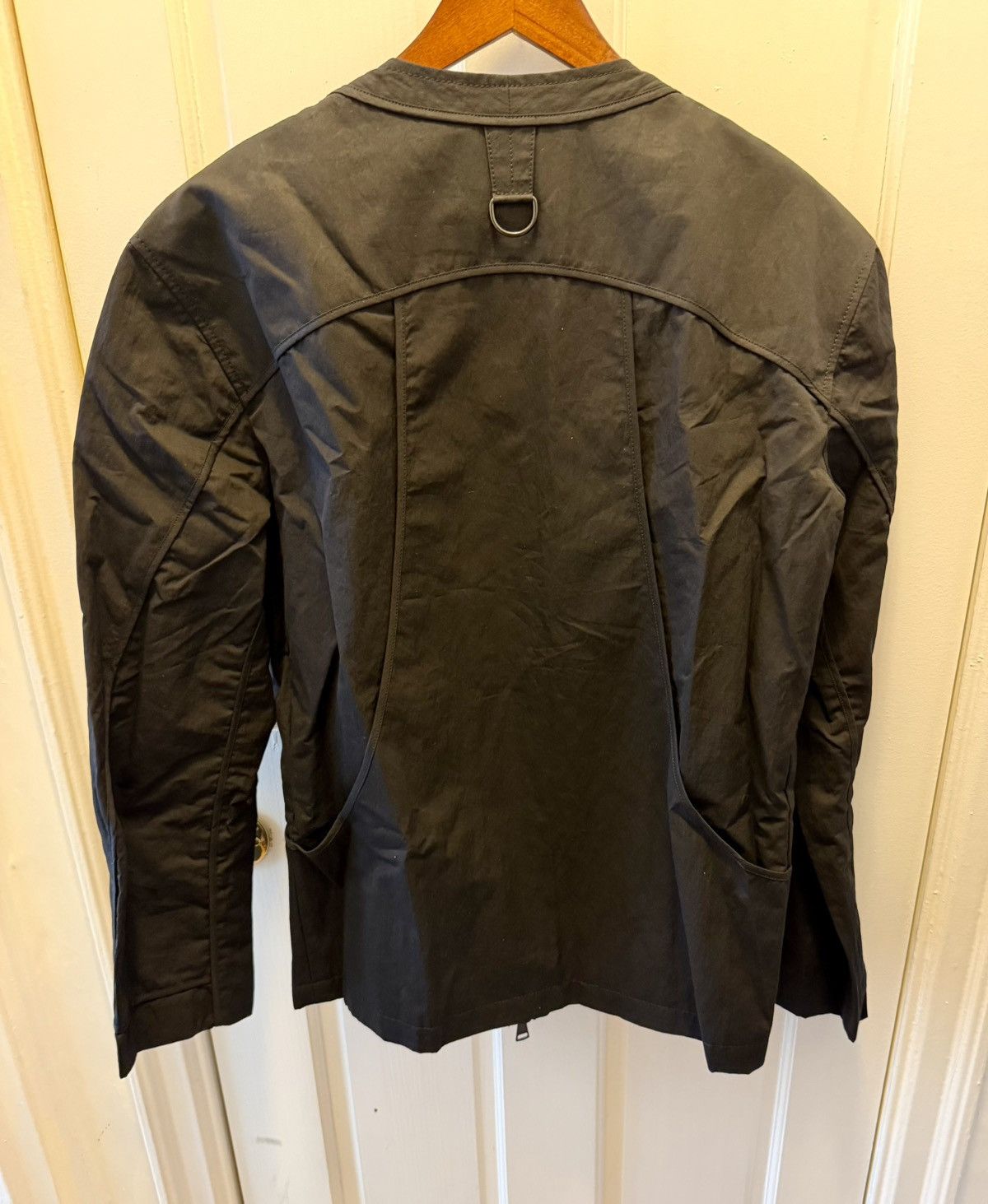 Alexandre Plokhov NWOT $790 Crisp Cotton/Nylon Layered Moto Jacket Size US XL / EU 56 / 4 - 6 Thumbnail