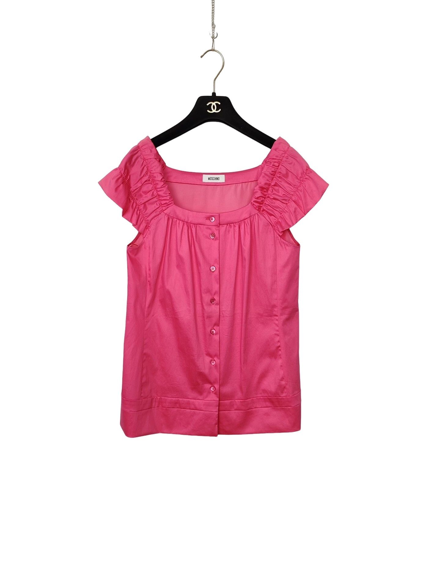 Moschino Moschino Pink Ruffled Blouse Size 40 Size S / US 4 / IT 40 - 1 Thumbnail