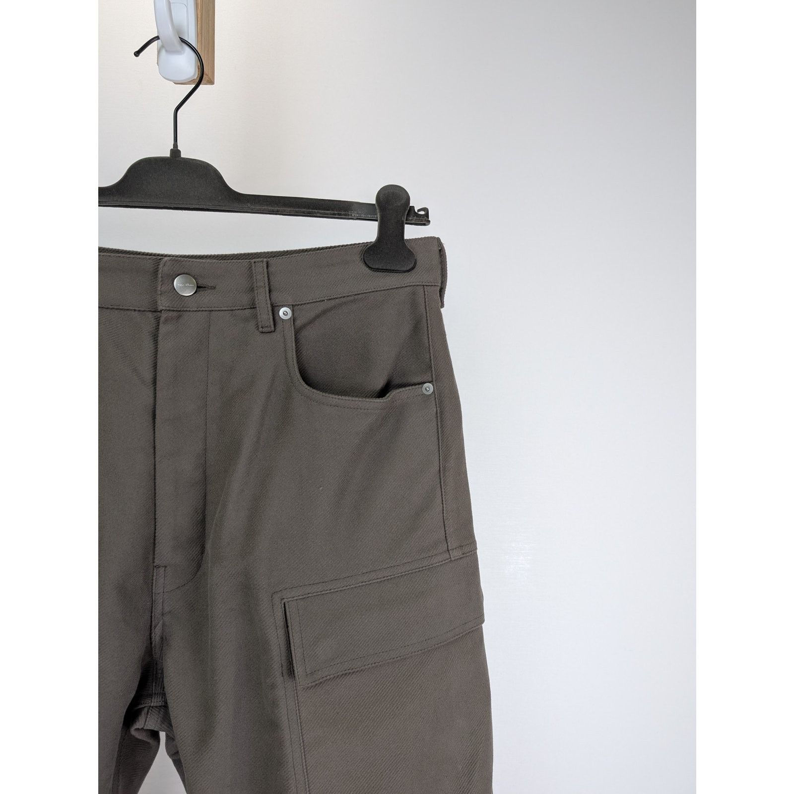 Rick Owens o1rshd1 Double Cargo Pants in Dust Size US 31 - 4 Thumbnail