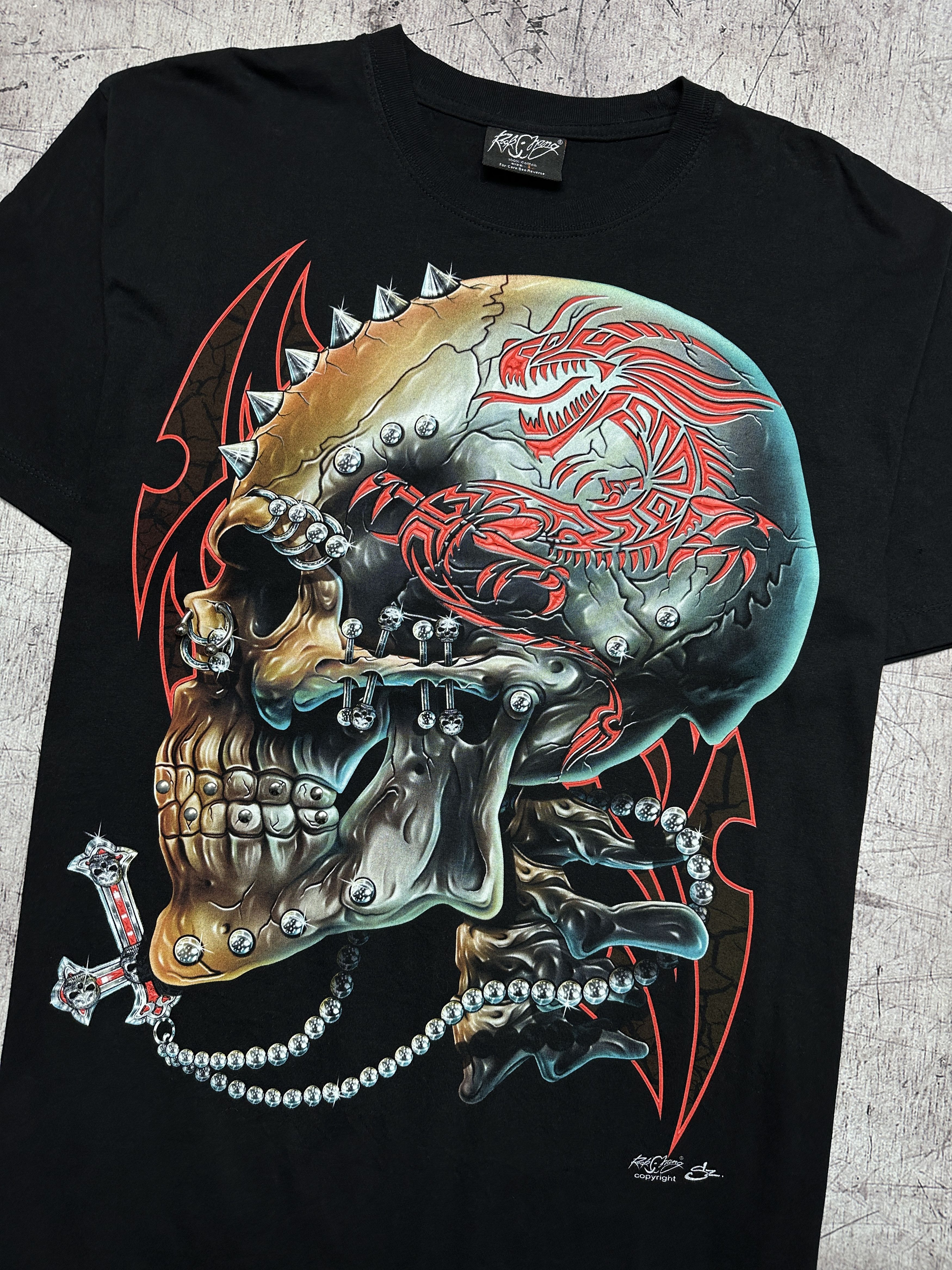 Spitfire × Vintage Vintage Scull Piercing Mens T-Shirt Size US L / EU 52-54 / 3 - 2 Thumbnail