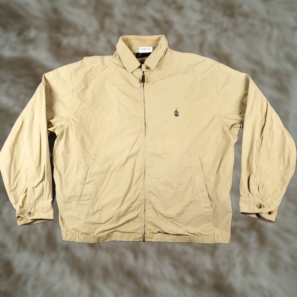 Nautica Nautica Bomber Jacket Mens Large Beige Casual Full Zip Coat Outdoor Sports Size US L / EU 52-54 / 3 - 1 Thumbnail