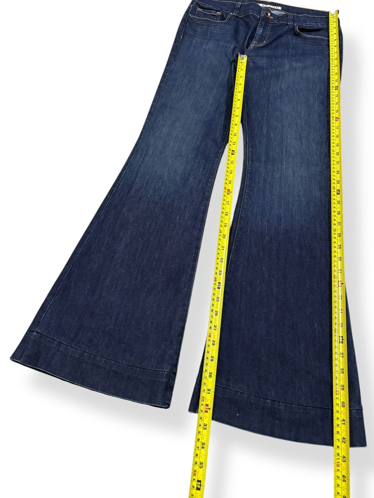 J Brand Vintage J Brand Dark Blue Wash Flare Bell Bottom Jeans Size 31" - 11 Thumbnail