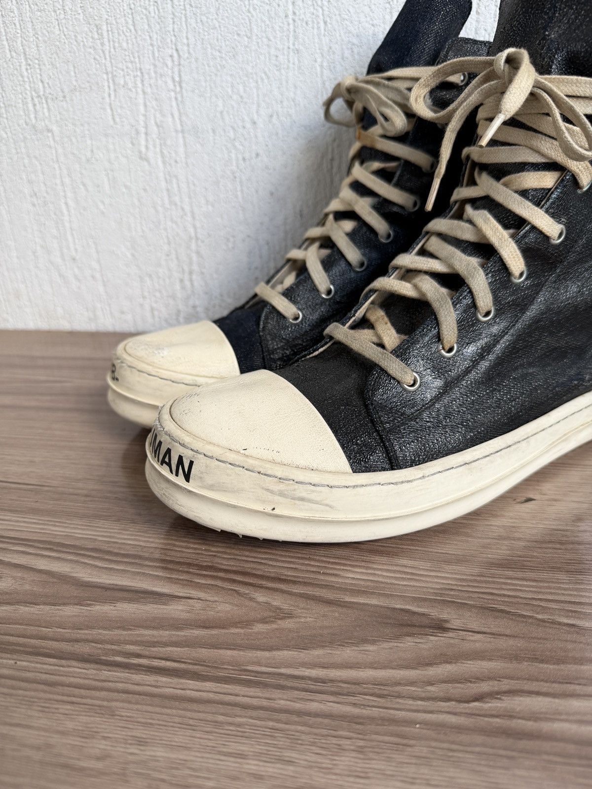 Rick Owens Drkshdw subhuman waxed ramones Size US 11 / EU 44 - 2 Thumbnail