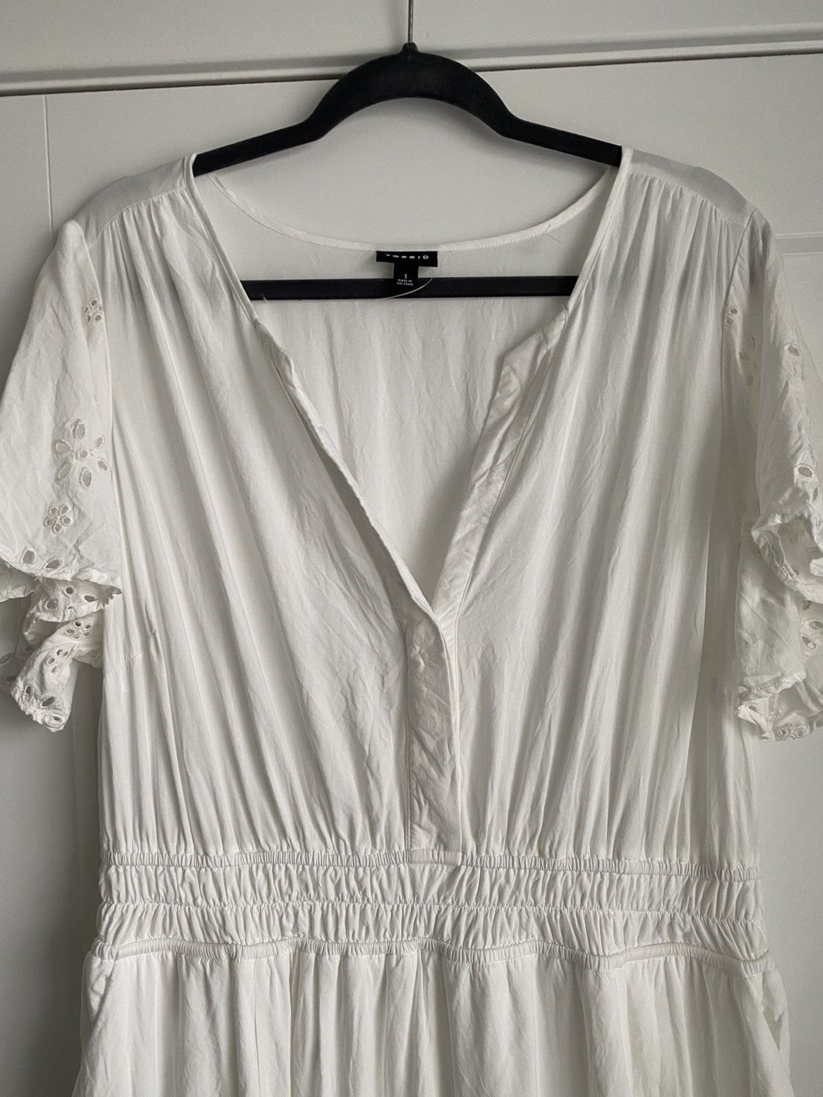 Torrid Torrid Sz 1 White Maxi Challis Pockets Dress Pre-Owned Size XXL / US 16-18 / IT 52-54 - 6 Thumbnail