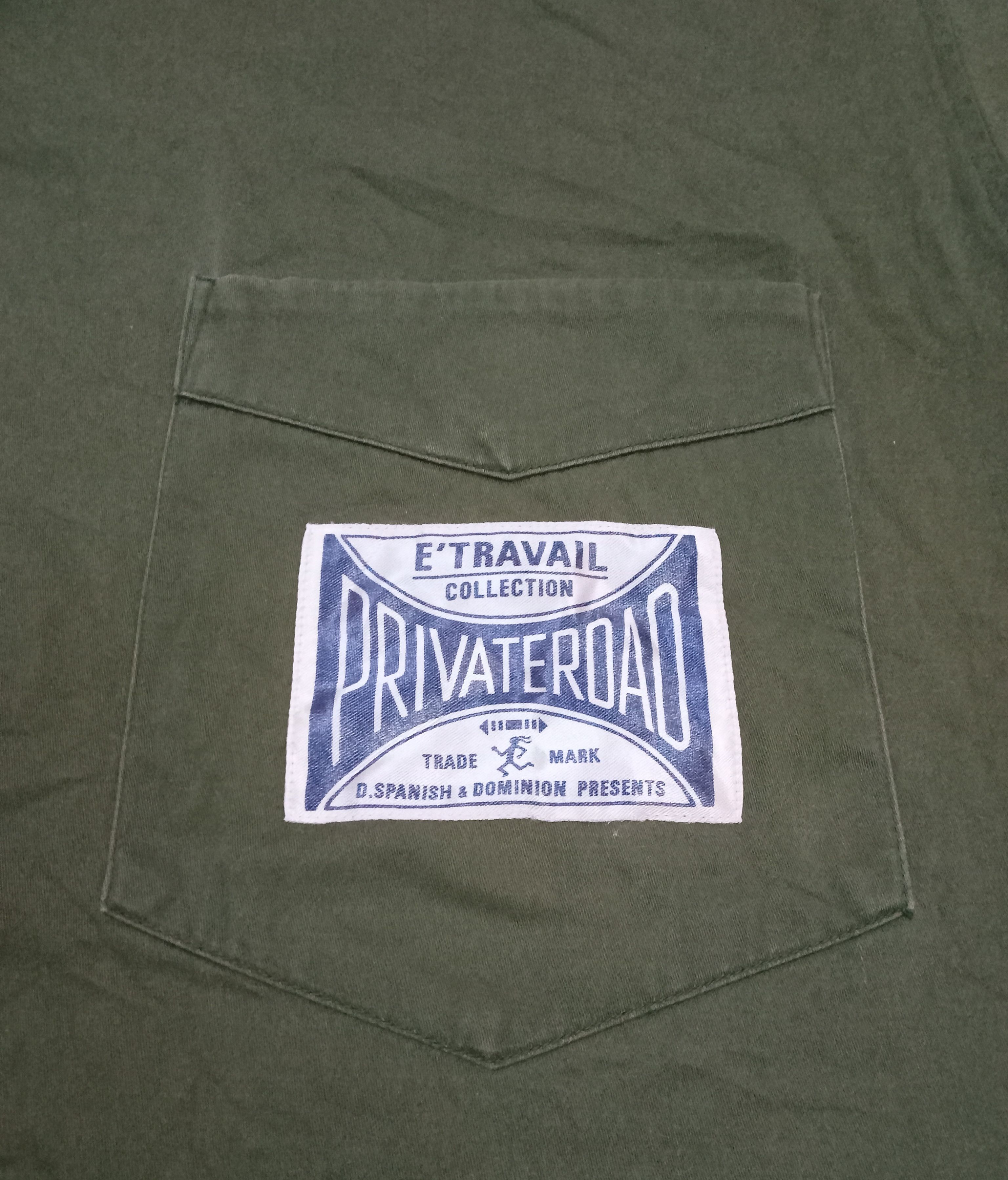 Japanese Brand E'travail Privateroad Open Collar Rare Design Work Shirt Size US L / EU 52-54 / 3 - 6 Thumbnail