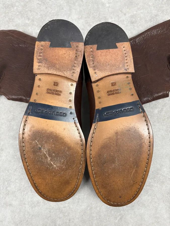 Dsquared2 AW2008 Dsquared2 Brown Ankle Leather Western Boots Size US 9 / EU 42 - 8 Thumbnail