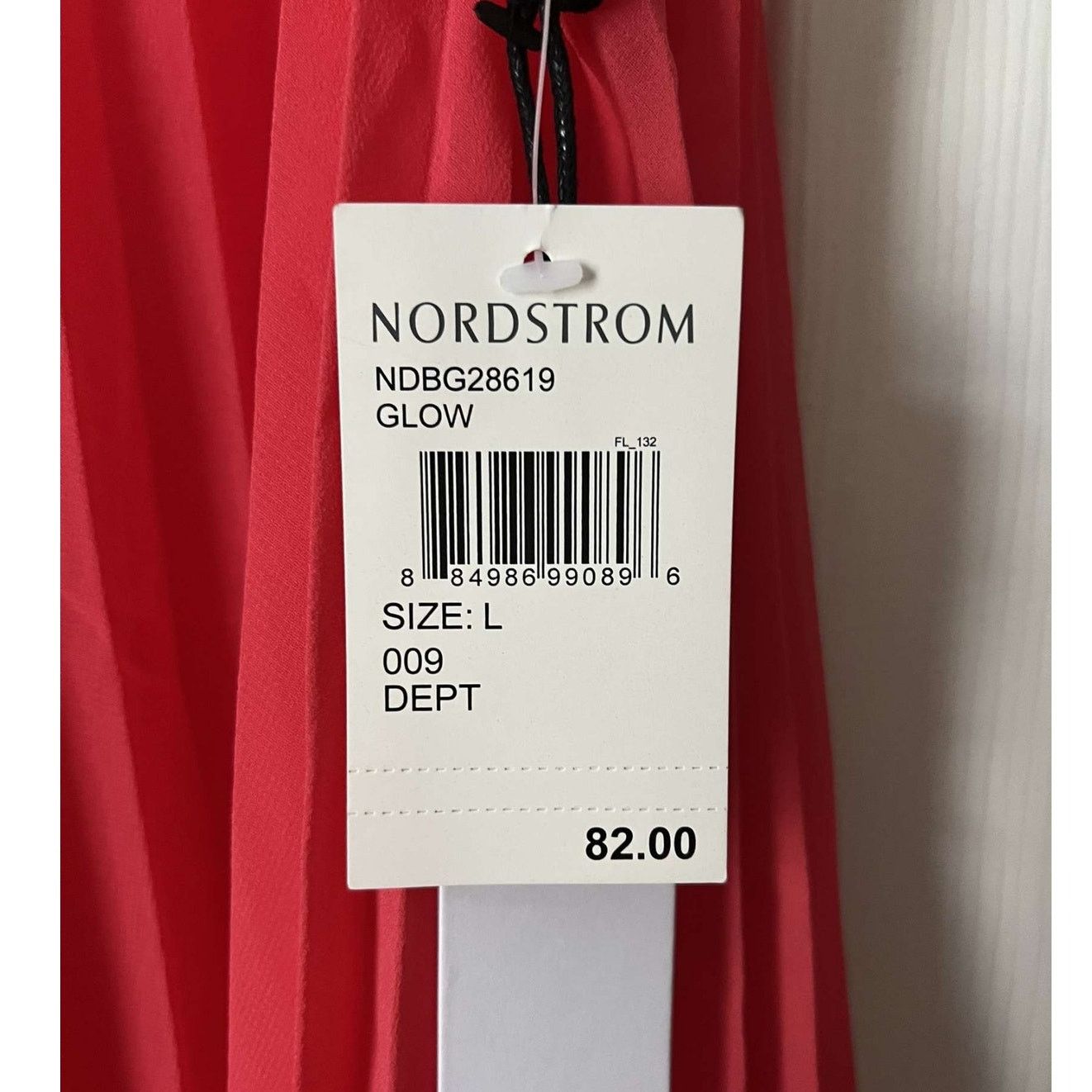 BB Dakota BB Dakota Women's Red Coral Sleeveless Pleated Dress Size L Size L / US 10 / IT 46 - 7 Thumbnail