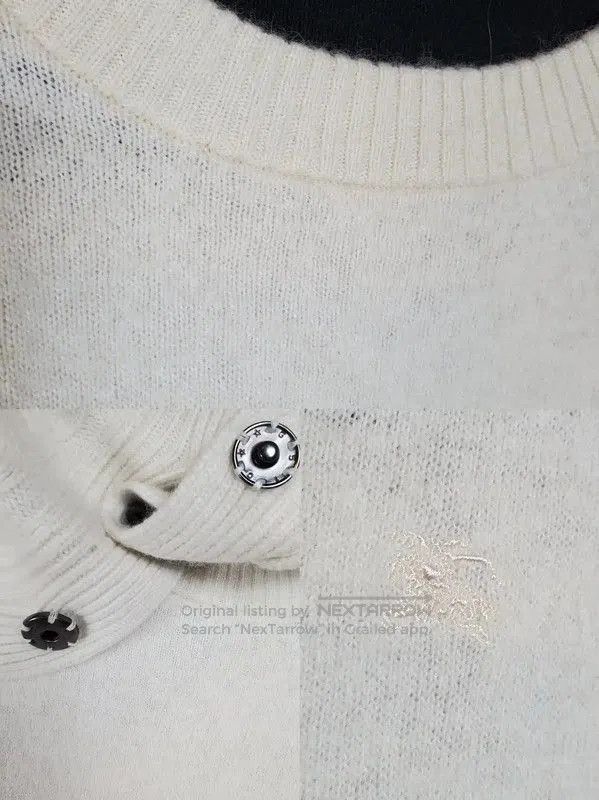 Burberry Burberry Cream Wool Blend Long Sleeve Sweater. Size S / US 4 / IT 40 - 8 Thumbnail