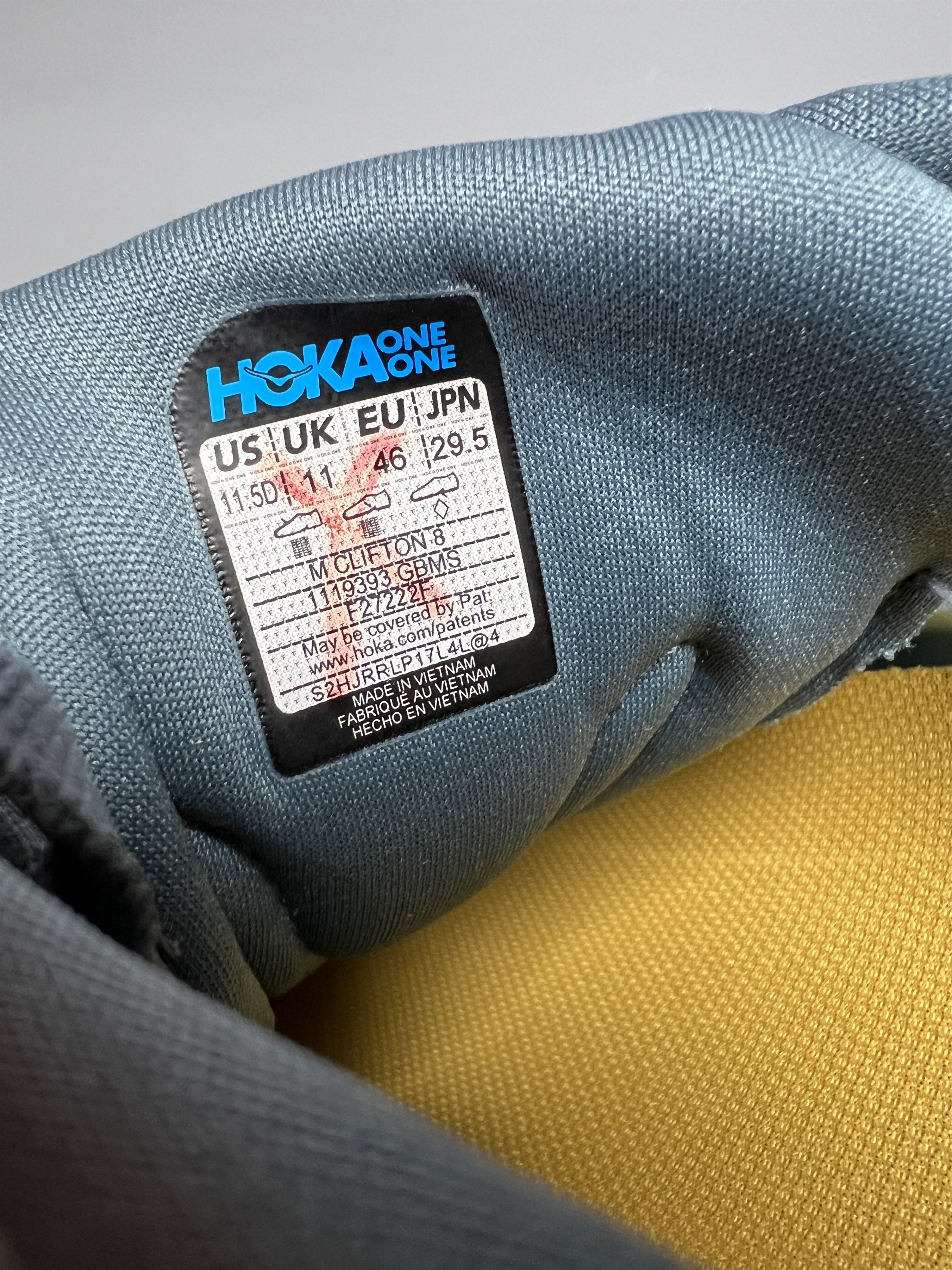 Hoka 11.5D Hoka One One Clifton 8 Men's Running Shoes Walking Gym Size US 11.5 / EU 44-45 - 11 Thumbnail