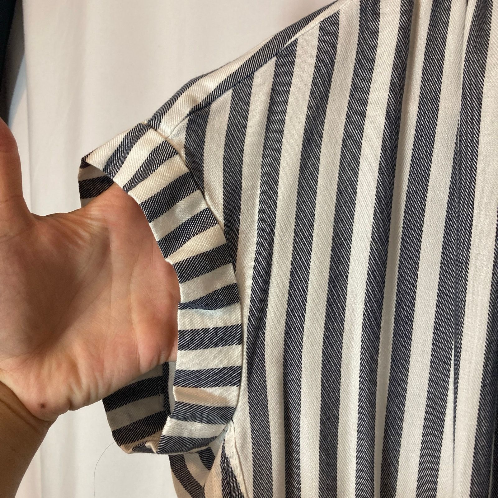 Madewell Madewell Blue White Striped Button Up Shirt Blouse Top Size XS / US 0-2 / IT 36-38 - 5 Thumbnail