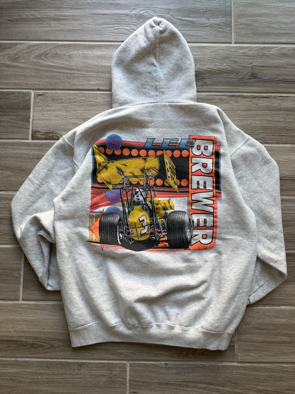 NASCAR Vintage 90s Distressed Racing Hoodie Lee Brewer Size Large Size US L / EU 52-54 / 3 - 7 Thumbnail