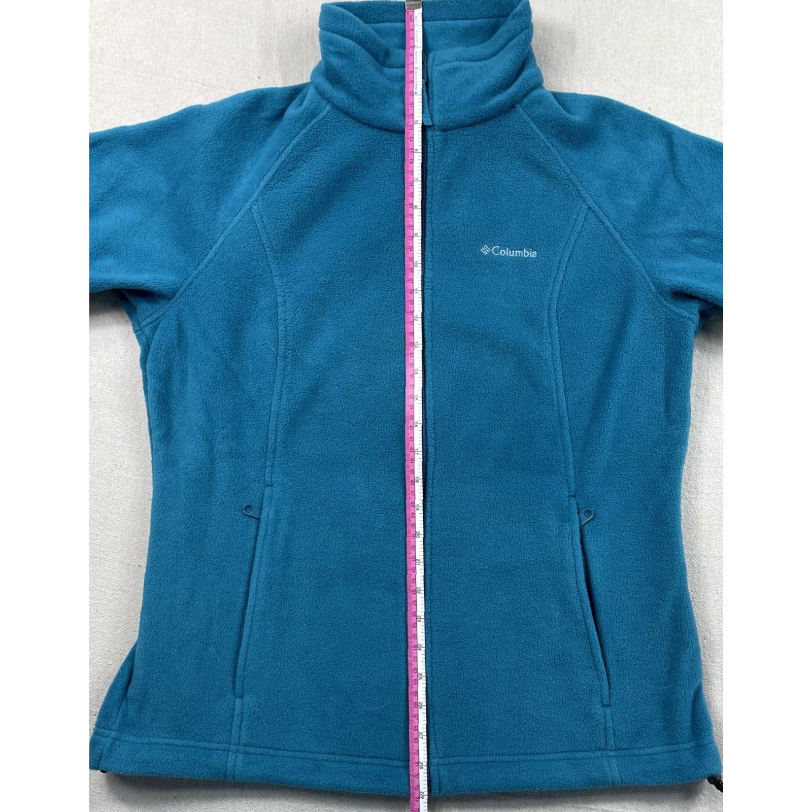 Altea Columbia Fleece Jacket Women’s L Blue Full Zip Ski Pockets Teal 90s Outdoor Casual Winter Men? Women? Size L / US 10 / IT 46 - 6 Thumbnail