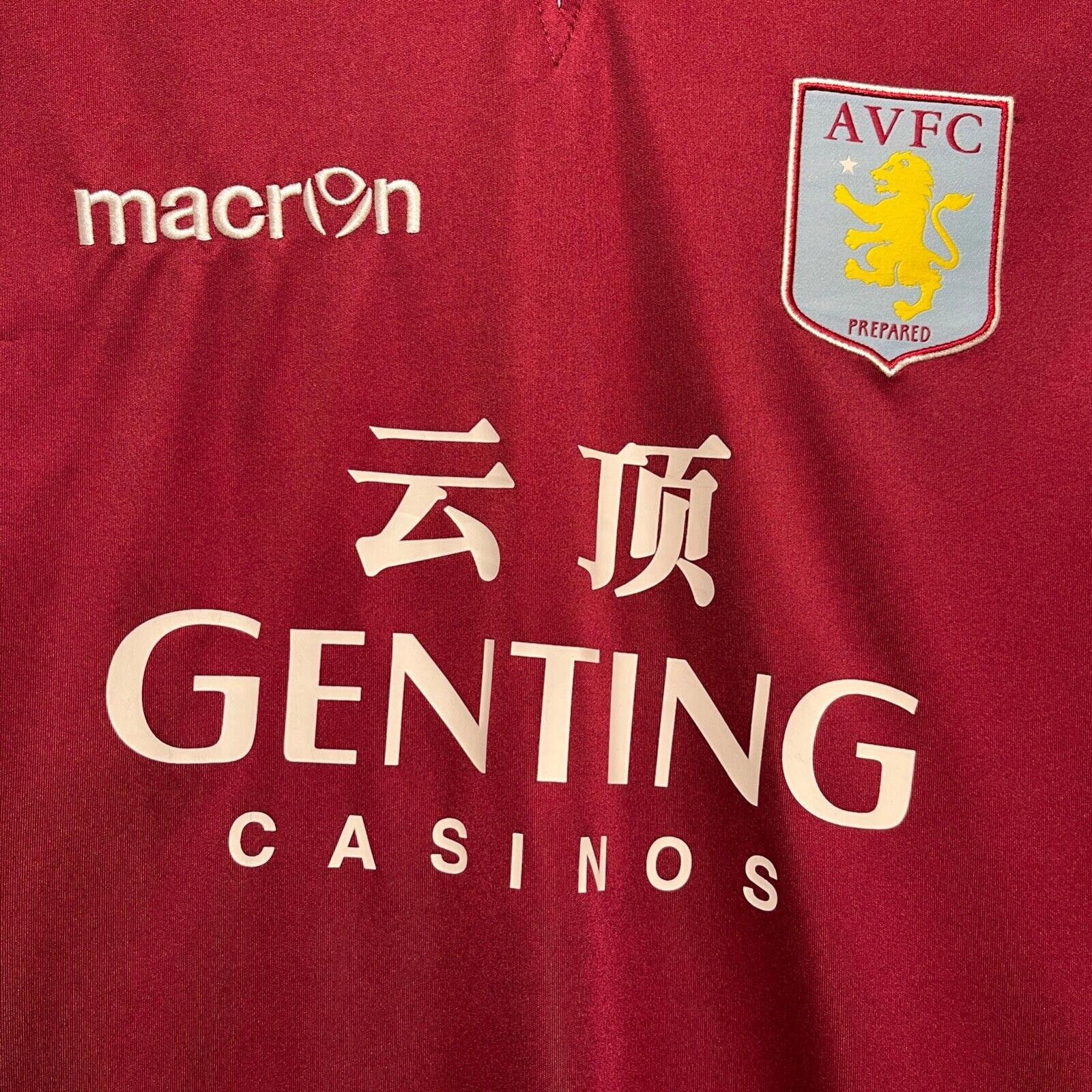 Macron Aston Villa FC 2012 Signed Clark #21 Home Macron Jersey M Size US M / EU 48-50 / 2 - 7 Thumbnail