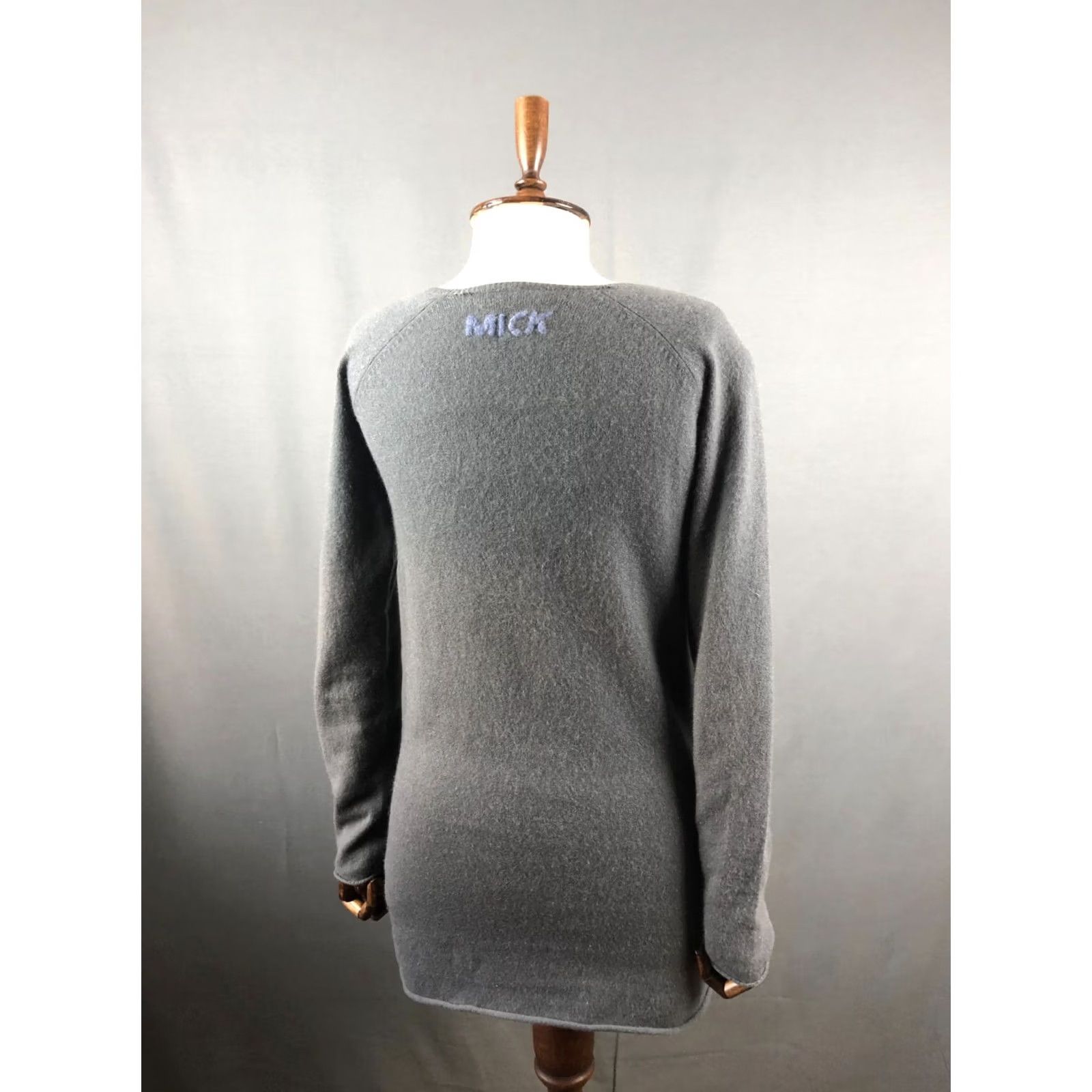Zadig & Voltaire Zadig & Voltaire Tunic Women M Dark Gray Cashmere V-Neck Pullover Casual Classic Size M / US 6-8 / IT 42-44 - 3 Thumbnail