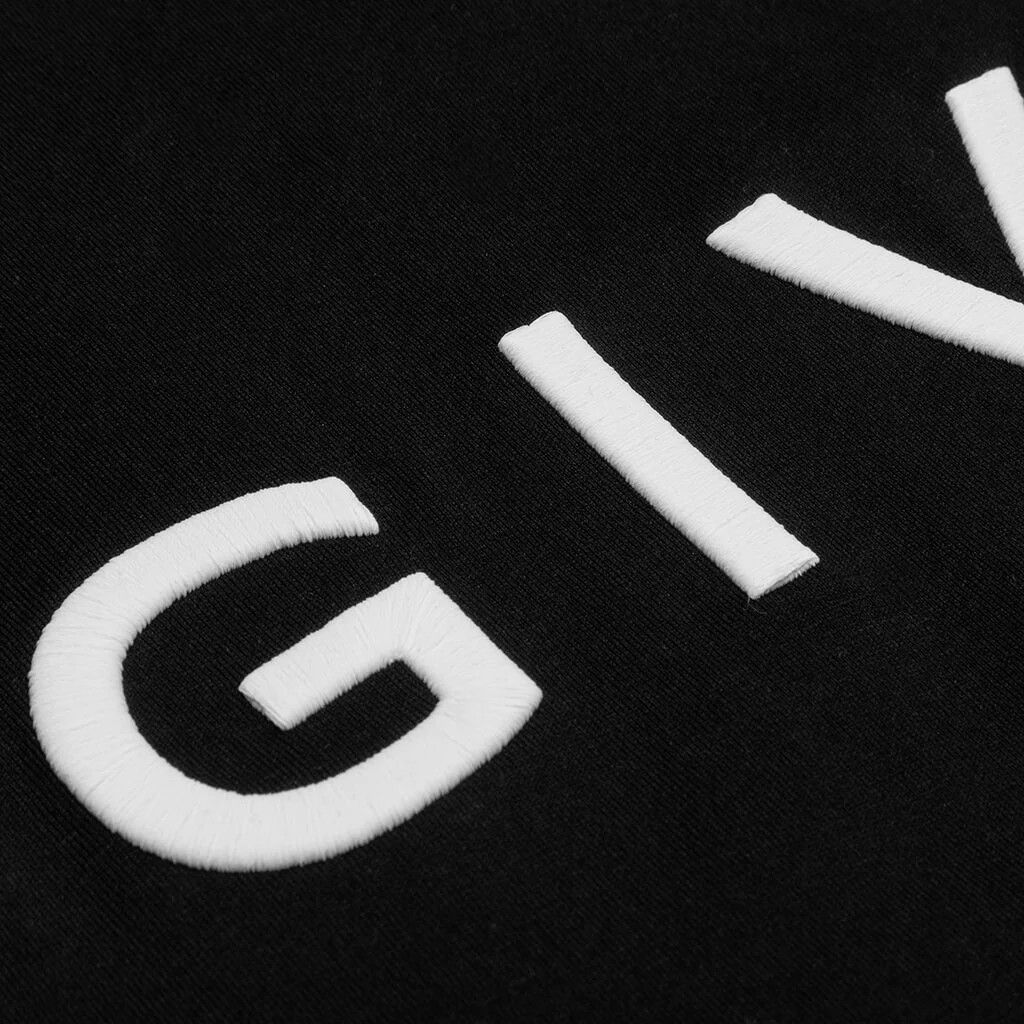Givenchy o1n1vont0326 Embroidered Logo Slim Fit T-Shirt in Black Size US XS / EU 42 / 0 - 3 Thumbnail