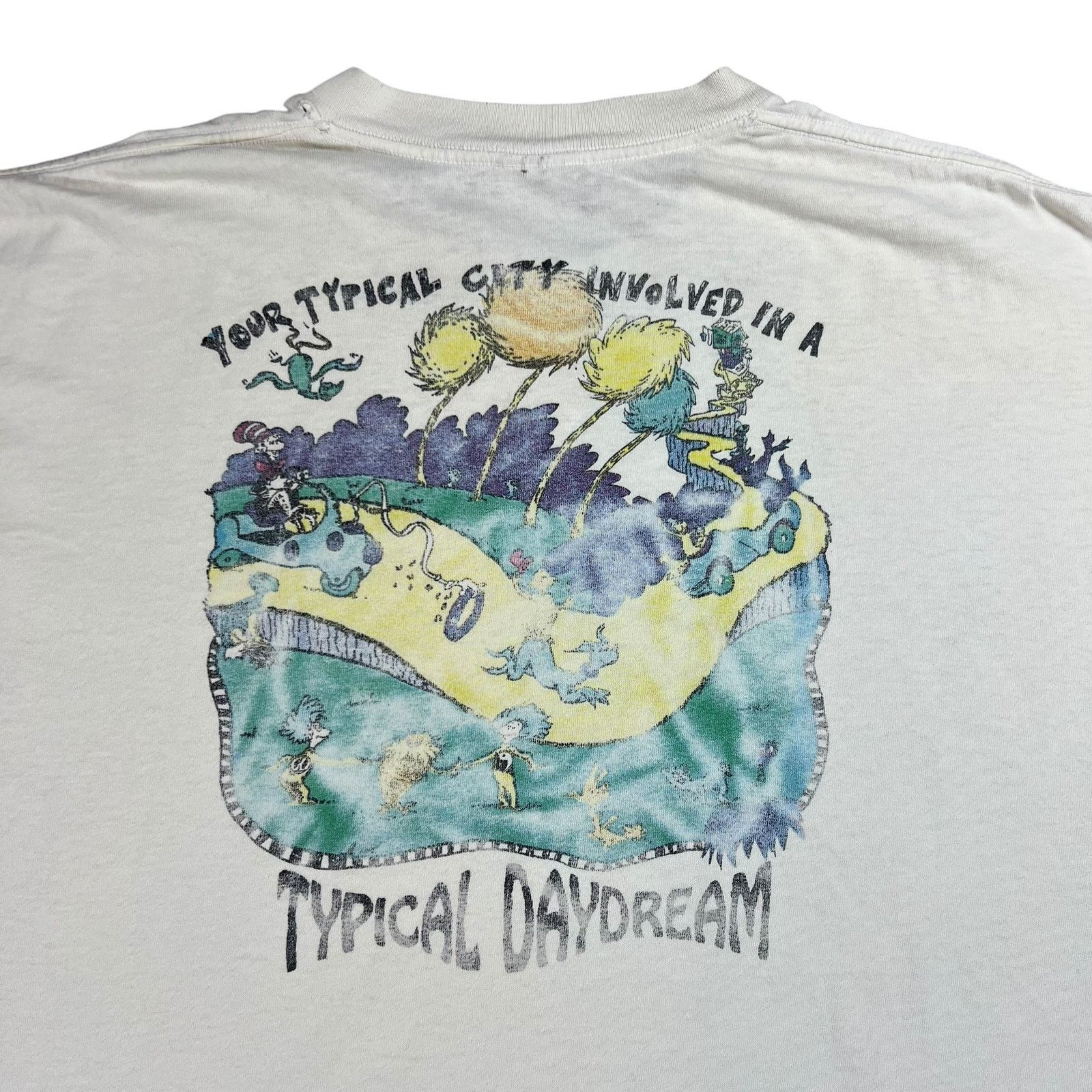 Vintage Vintage 90s Grateful Dead Truckin’ Dr. Seuss faded band tee Size US XL / EU 56 / 4 - 2 Thumbnail