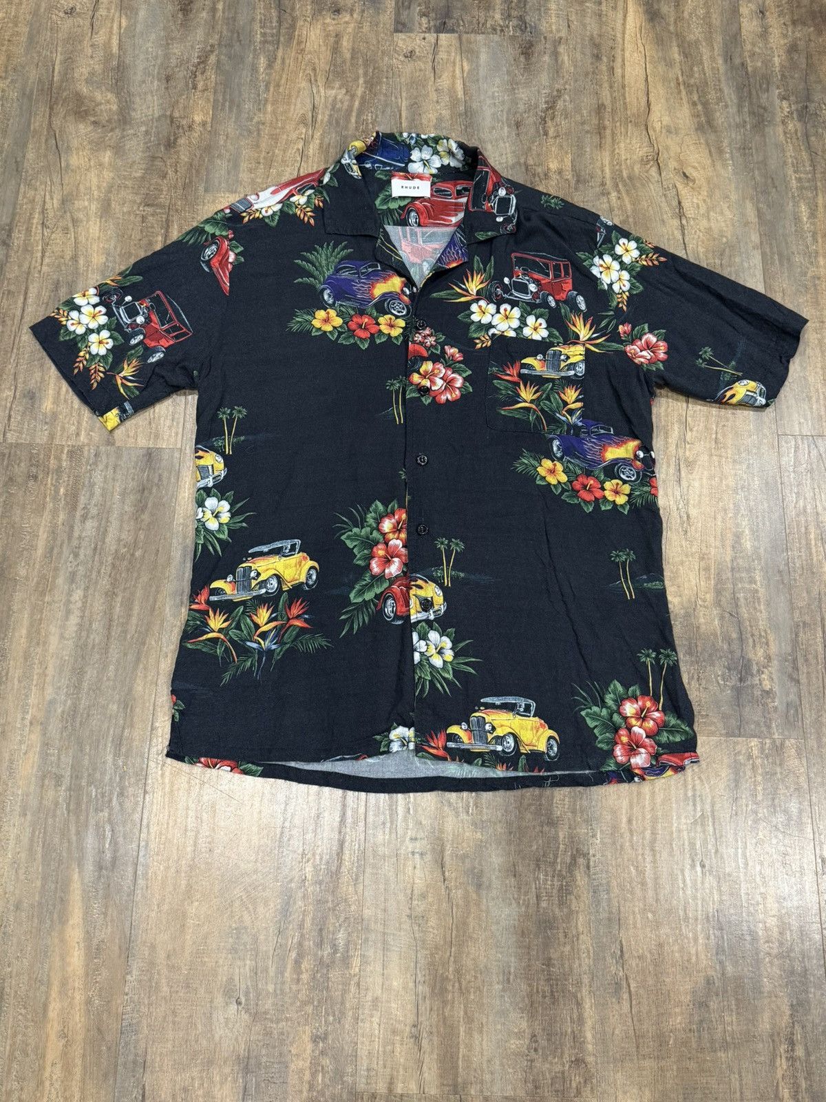 Rhude RARE Rhude Hot Rod Hawaiian Girl Logo Button Up Shirt Cars Size US M / EU 48-50 / 2 - 2 Thumbnail