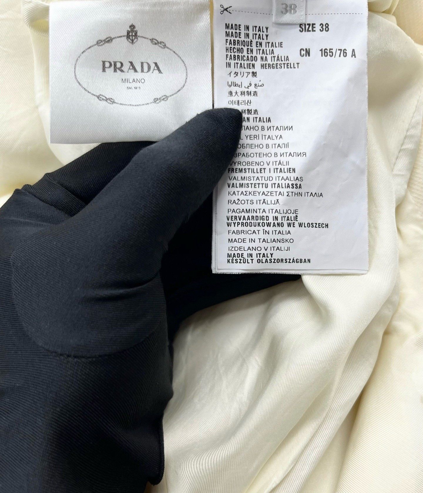 Prada Prada Cream Gold Button Wool Blend Coat Size US M / EU 48-50 / 2 - 3 Thumbnail