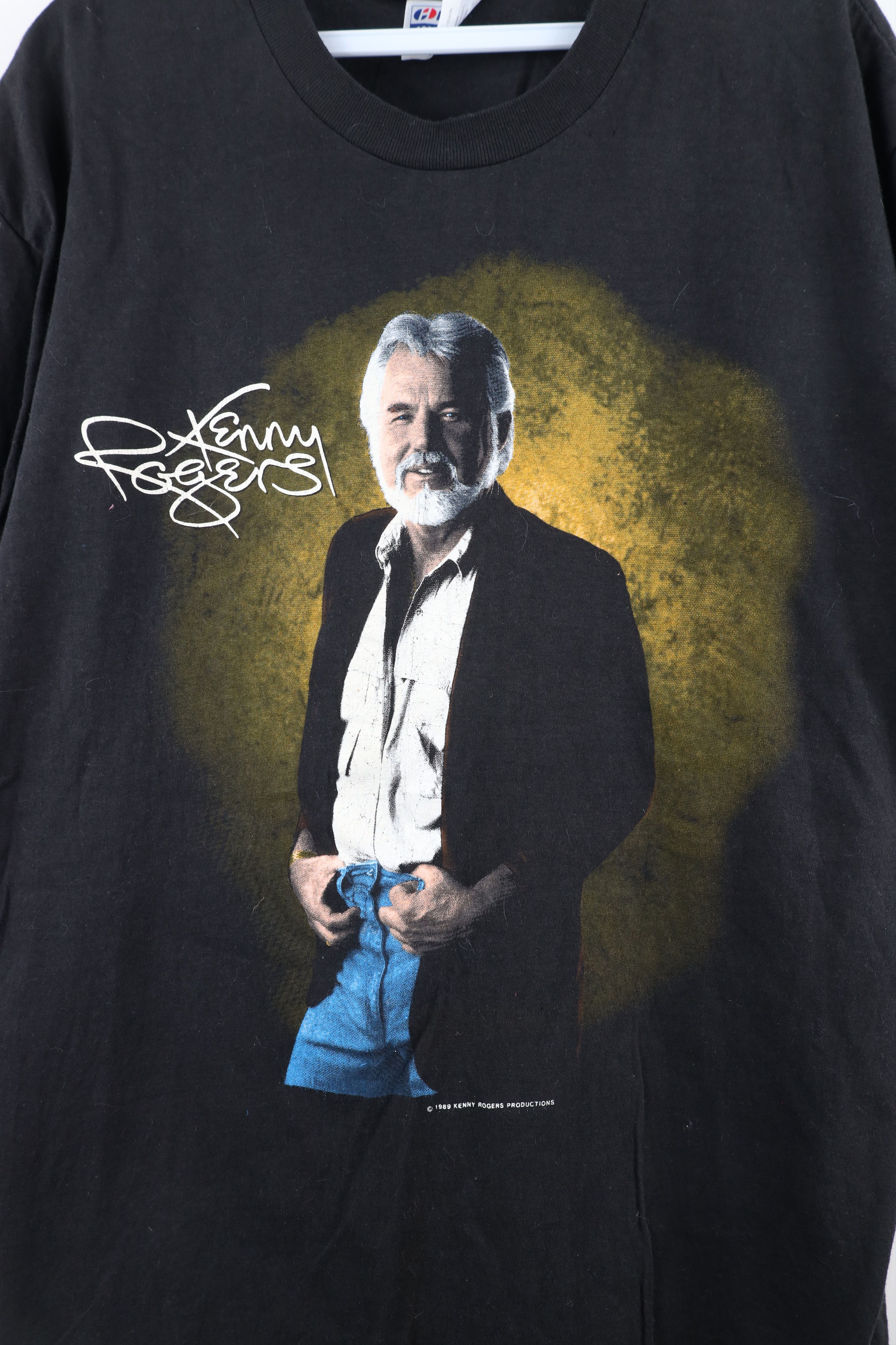 Vintage Vintage 80s Out Kenny Rogers Band T-Shirt Black USA 1989 Size US XL / EU 56 / 4 - 4 Thumbnail