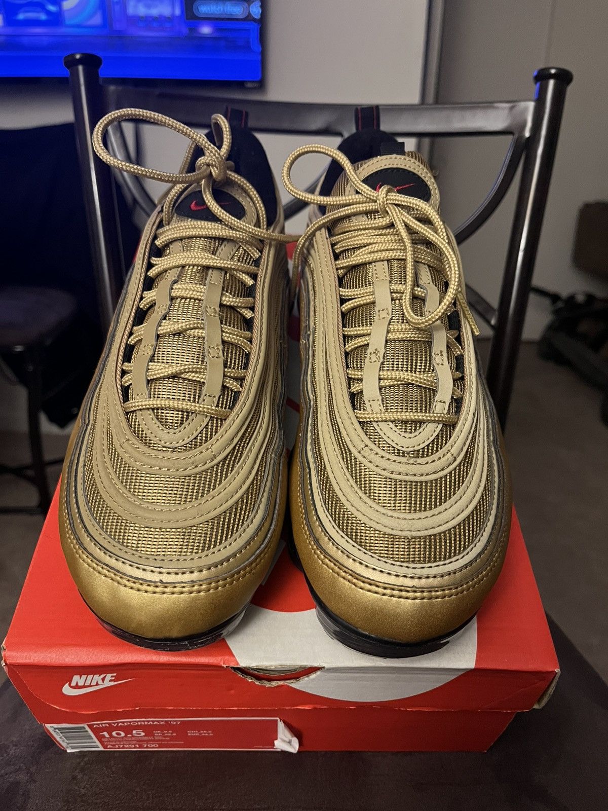 Nike 2018 Nike Air Vapormax 97 'Metallic Size US 10.5 / EU 43-44 - 1 Thumbnail