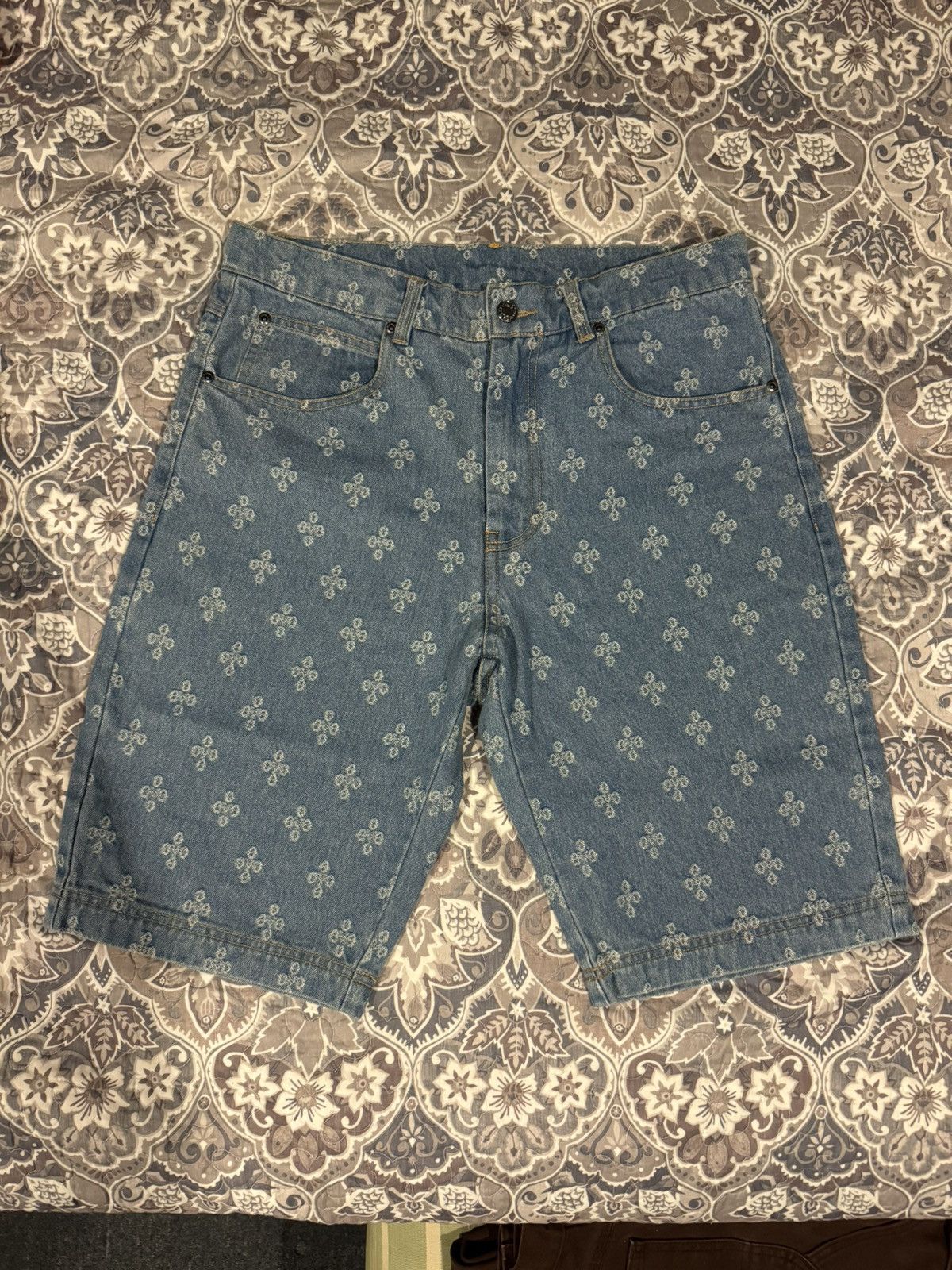 Octobers Very Own OVO Monogram Denim Jean Shorts | Grailed