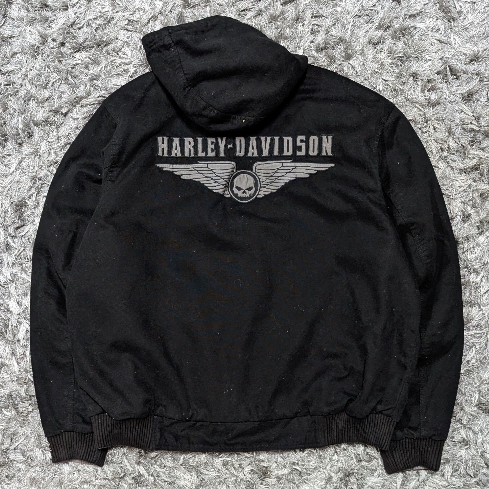 Harley Davidson Vintage Harley-Davidson Reversible Reflector Jacket Hoodie Size US XL / EU 56 / 4 - 1 Thumbnail