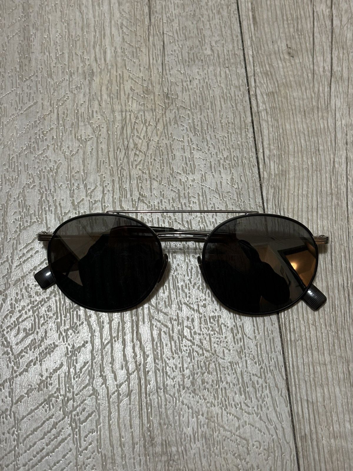 Burberry × Burberry Prorsum Unisex B-3109 Italy Big Logo Frame Metal-Matte Round Shape Sunglasses Size ONE SIZE - 6 Thumbnail