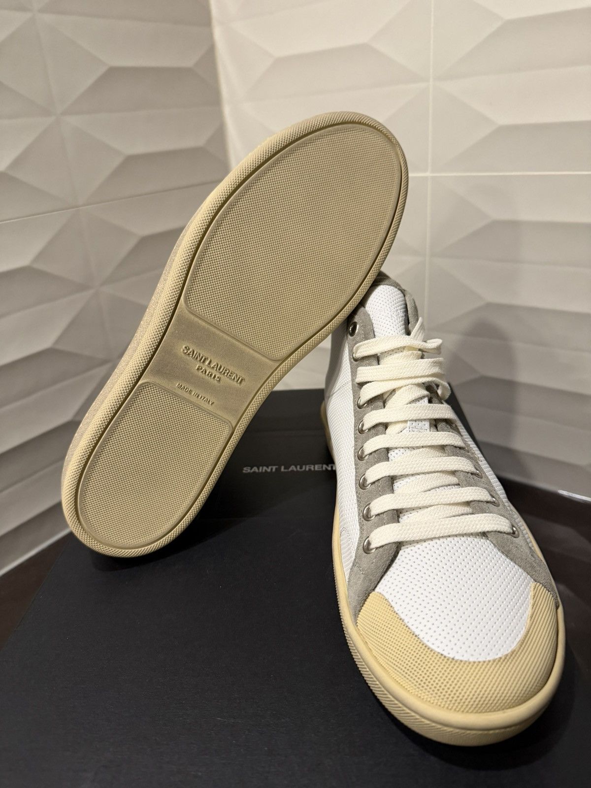 Saint Laurent Paris 🔥 Saint Laurent Paris SL39 Mid Top - Size 42 US 9 Size US 9 / EU 42 - 12 Thumbnail
