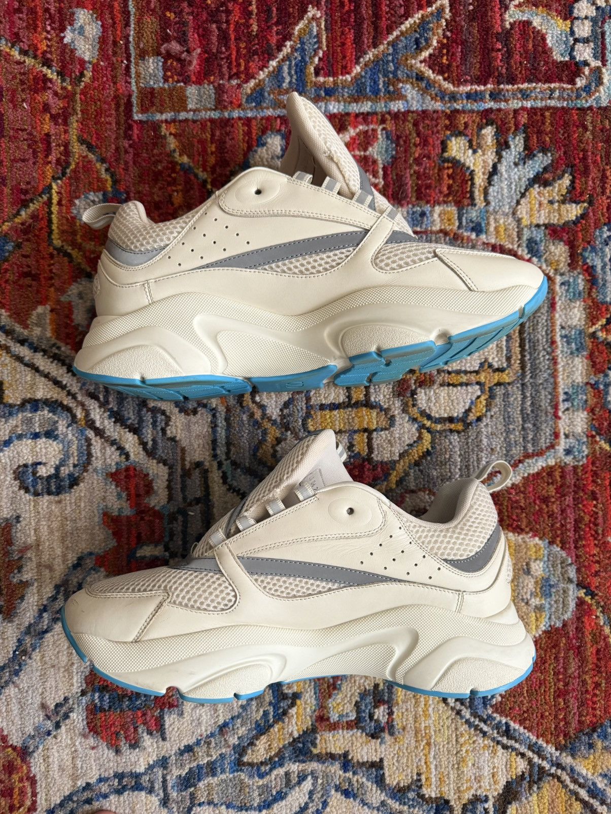 Dior Dior B22 White Silver Blue Leather Size US 11 / EU 44 - 2 Thumbnail