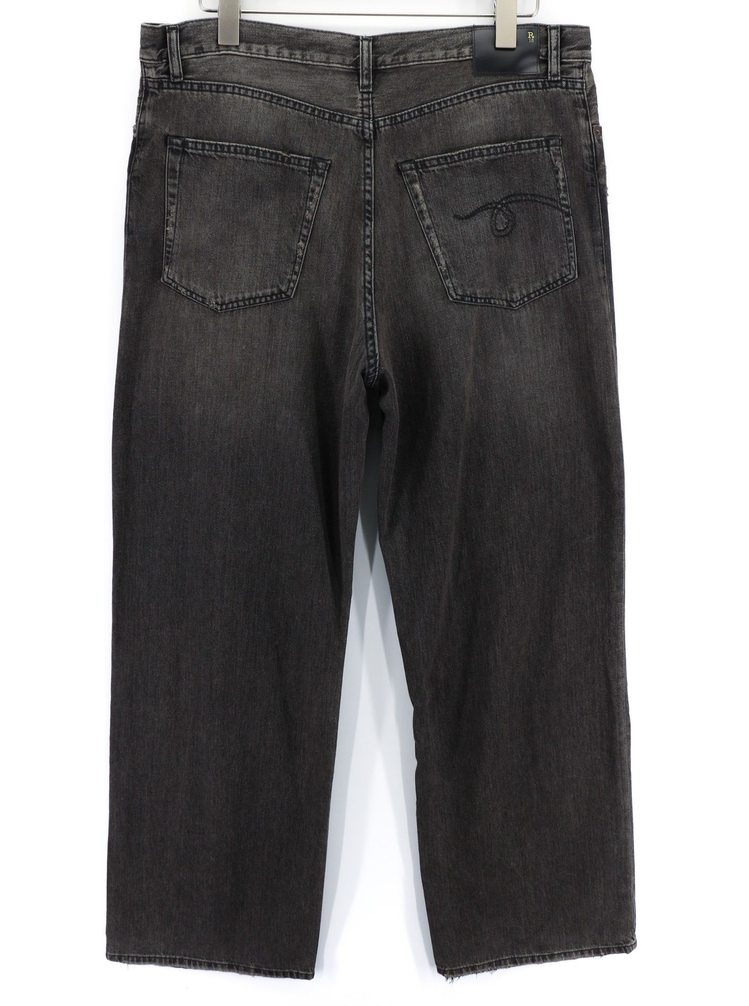 R13 DAMON IT27 Wide Fit Cotton Washed Black Jeans 80259 Size 27" / US 4 / IT 40 - 2 Thumbnail