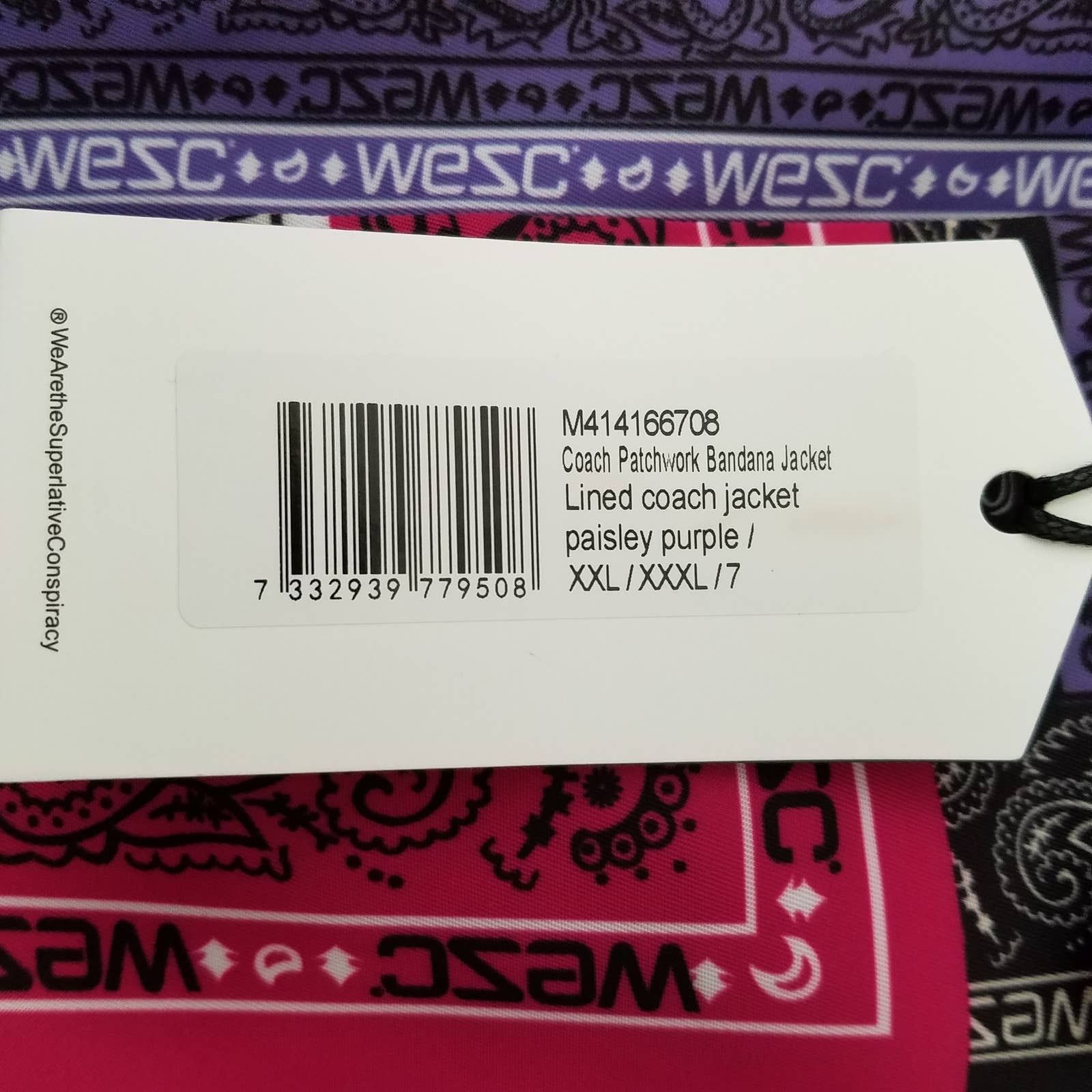 WESC Coach Patchwork selling Bandana Jacket