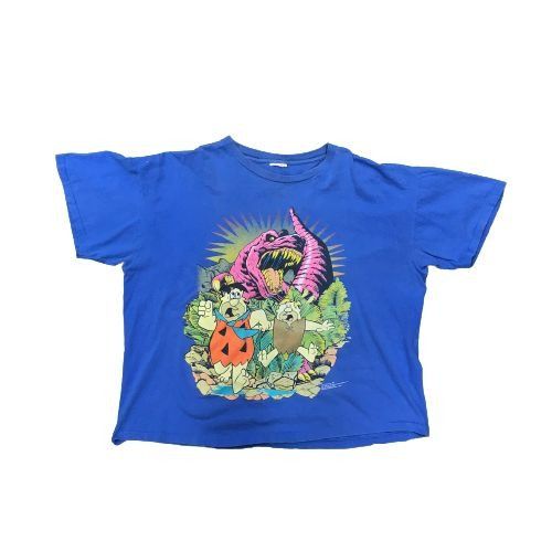 Other Vintage The Flintstones 1993 Dino Big Print Blue T-Shirt Size US XL / EU 56 / 4 - 1 Thumbnail