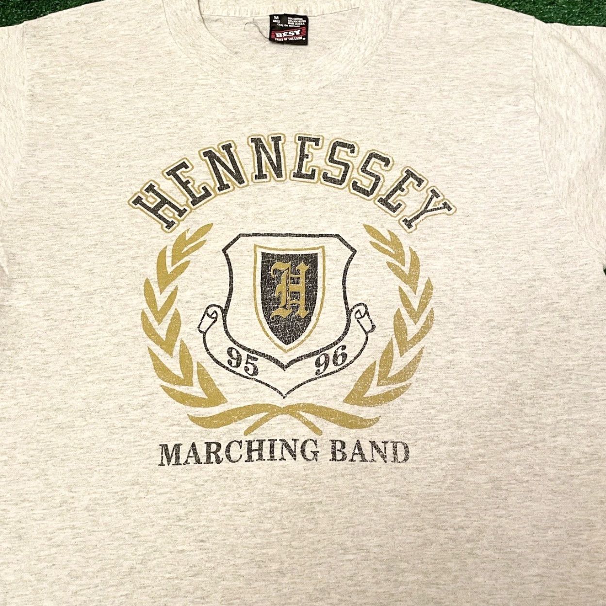 Vintage VINTAGE 90s Hennessey Marching Band Shirt Mens M Gray VTG 1995 1996 Royal? Size US M / EU 48-50 / 2 - 3 Thumbnail