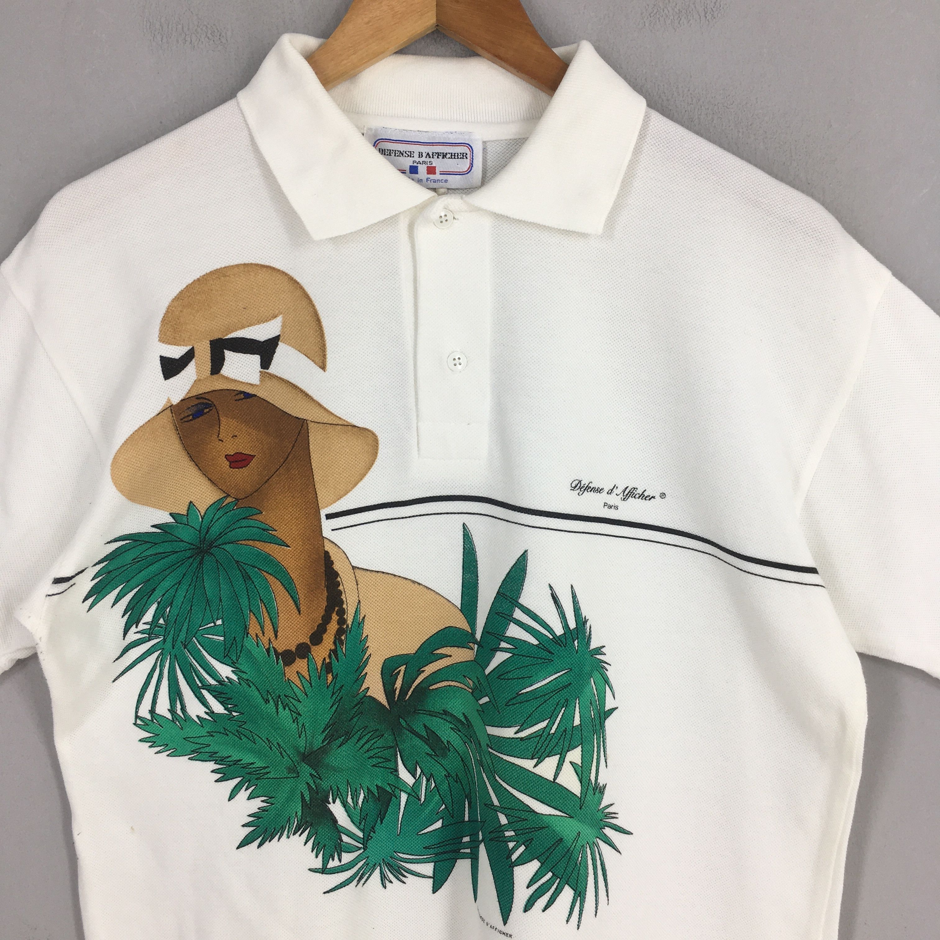 Designer × Vintage Vintage 90's Défense D'afficher Paris Polos Shirt Medium Size US M / EU 48-50 / 2 - 2 Thumbnail