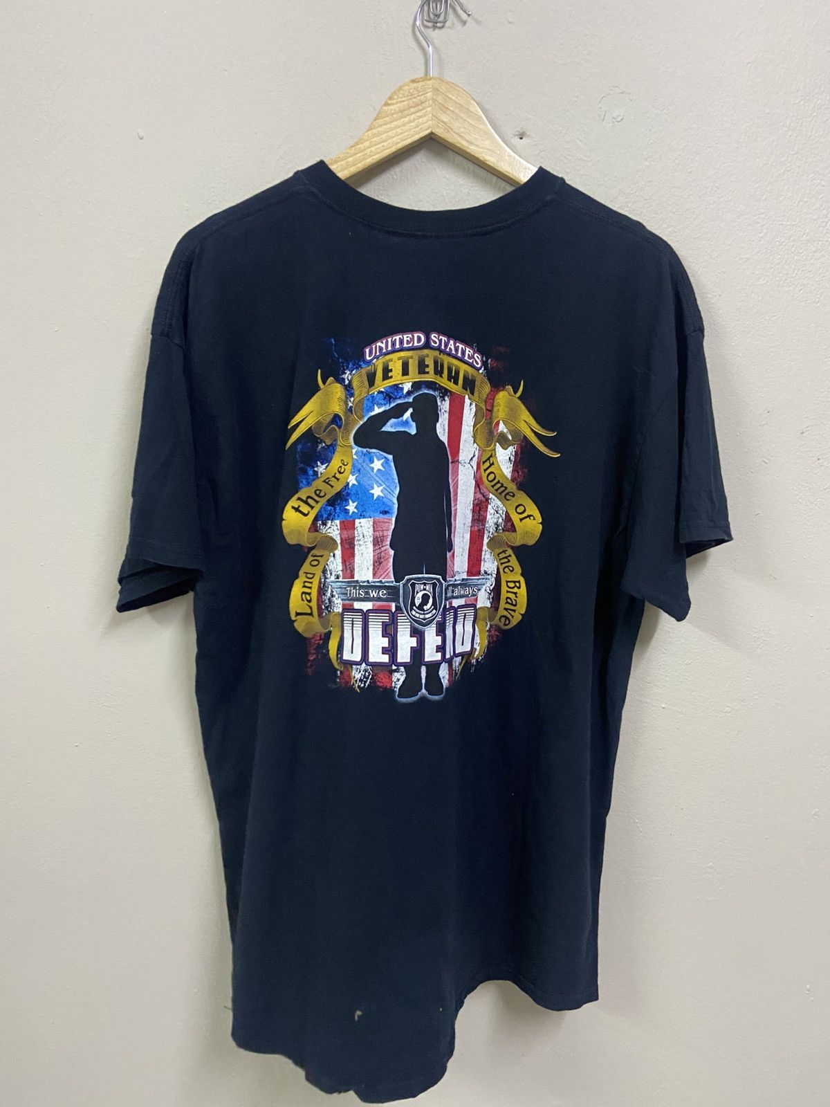 Vintage Pow Mia United States Veteran tee Size US XL / EU 56 / 4 - 7 Thumbnail