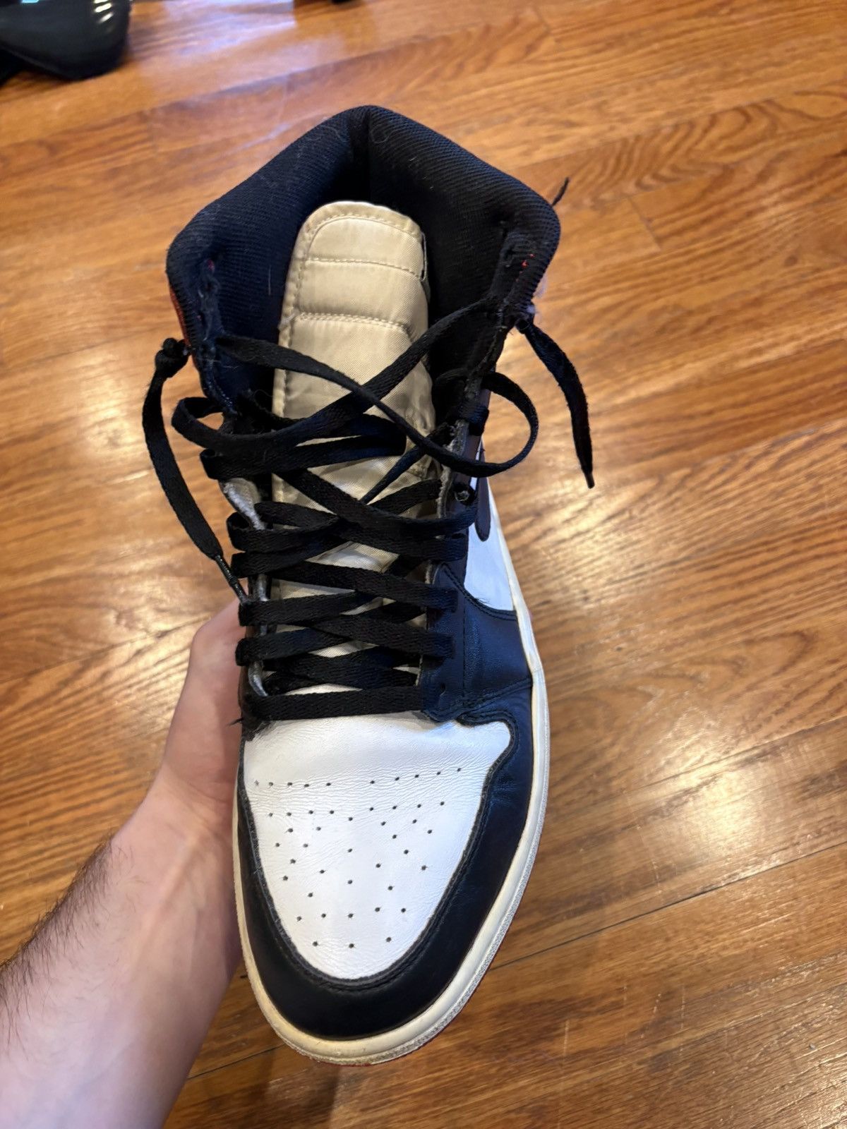 Nike 2013 Jordan 1 Black Toe Size US 12 / EU 45 - 5 Thumbnail