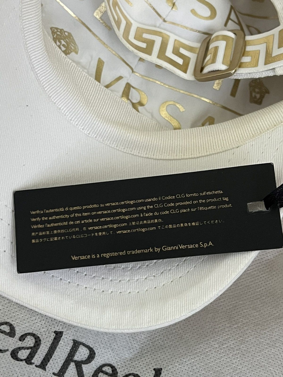 Kith × Versace Versace X Kith White and gold “Kith” strap back hat Size ONE SIZE - 5 Thumbnail