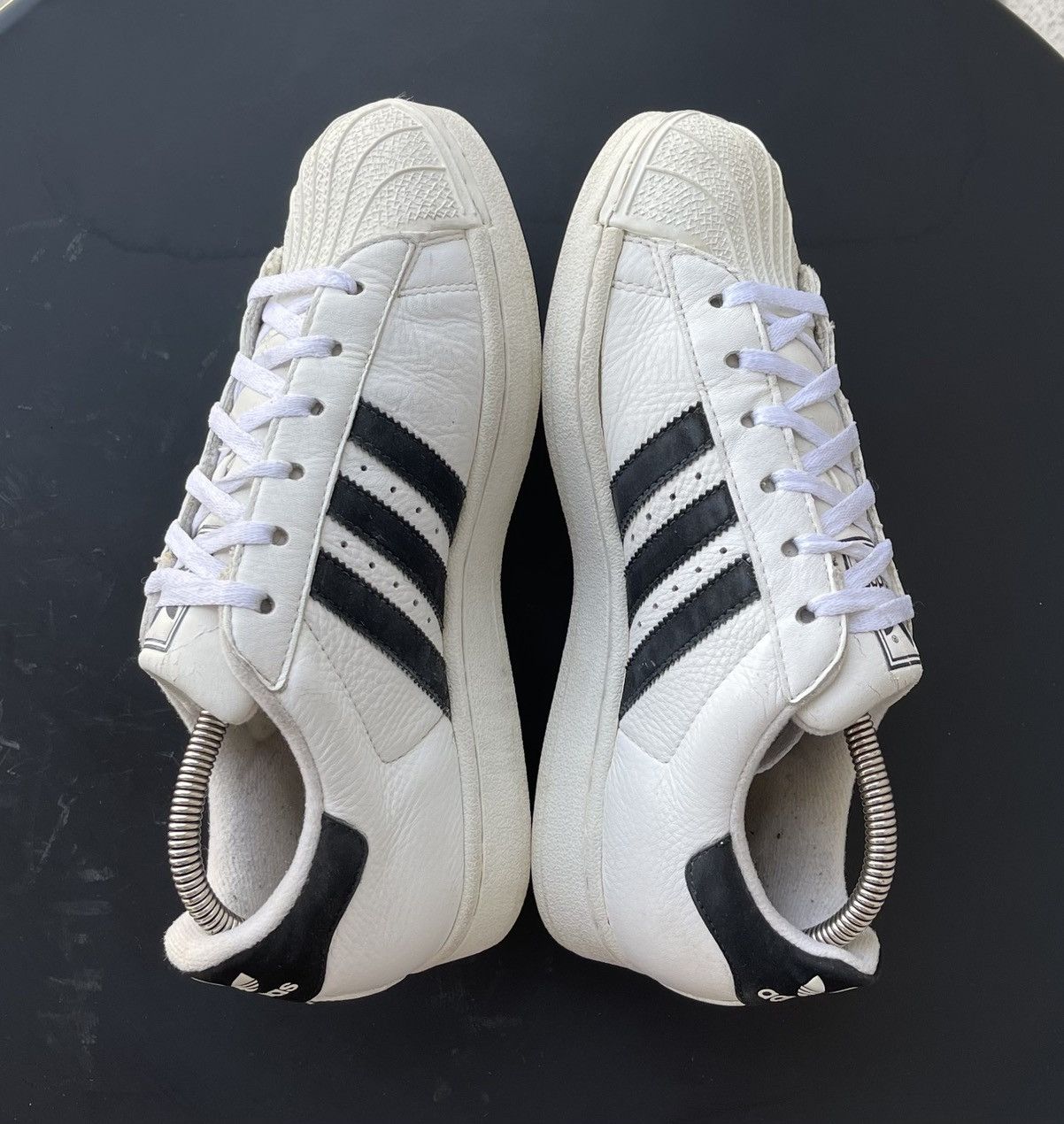 Vintage 😍 Vintage 2002 Adidas Superstar Leather Trainers Shoes White Size US 7 / EU 40 - 9 Thumbnail
