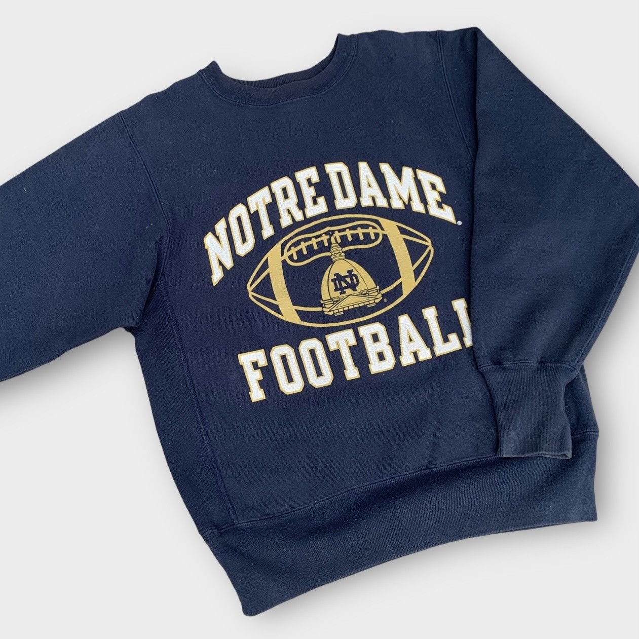 Champion × NCAA Vintage 90s Champion Reverse Weave Notre Dame Football Size M / US 6-8 / IT 42-44 - 3 Thumbnail