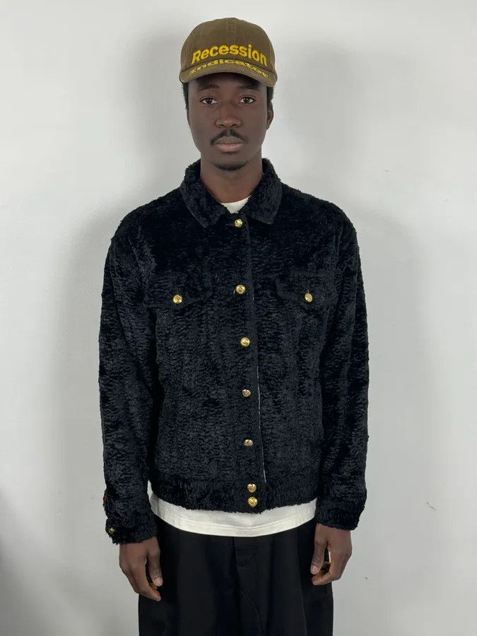 Moschino 1990s Moschino Black Fur Trucker Jacket Size US S / EU 44-46 / 1 - 2 Thumbnail