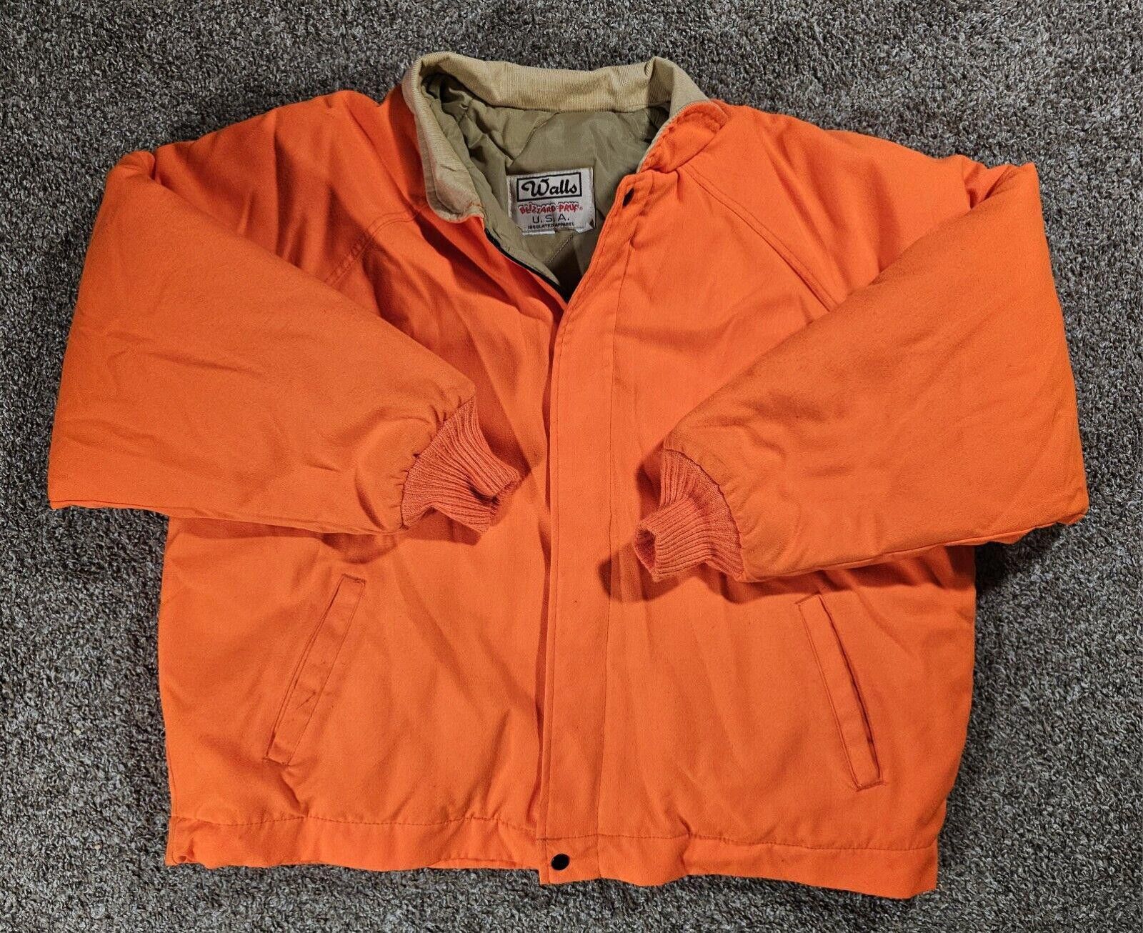 Walls vtg Walls Blizzard-Pruf USA APPROX 2XL Orange Hunting Jacket Size ONE SIZE - 1 Thumbnail