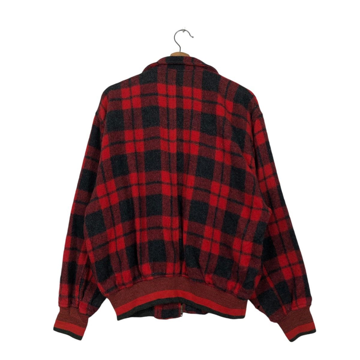 Japanese Brand VINTAGE WOOL HERRINGBONE BOMBER JACKET MESSAGE ISSEY MIYAKE Size US M / EU 48-50 / 2 - 10 Thumbnail