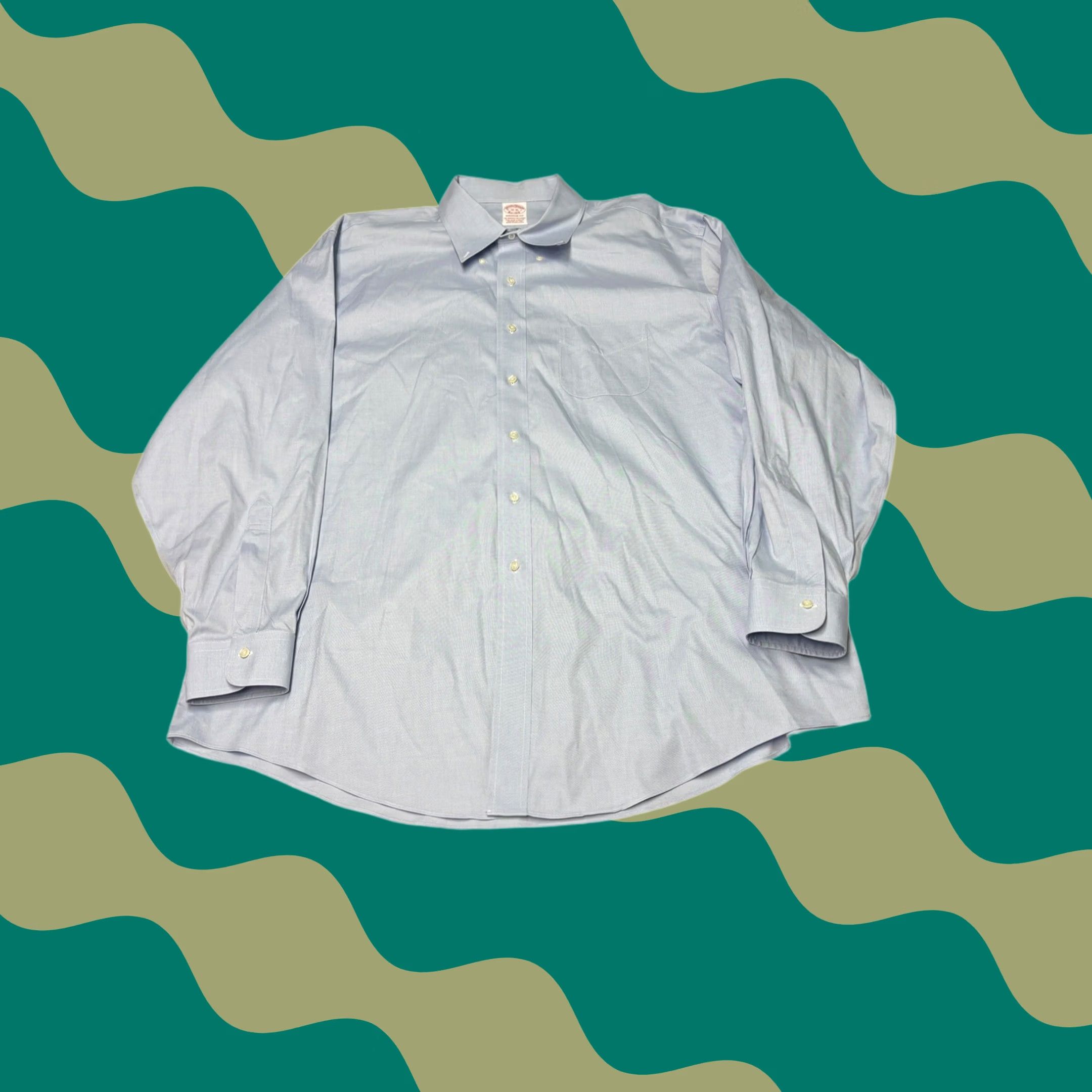 Brooks Brothers Brooks Brothers Madison Fit Shirt Blue Non-Iron Stretch Supima Cotton Dress Shirt Long Sleeve Button-Down Collar Pockets Classic Fit Mens 18 Size US XXL / EU 58 / 5 - 1 Thumbnail