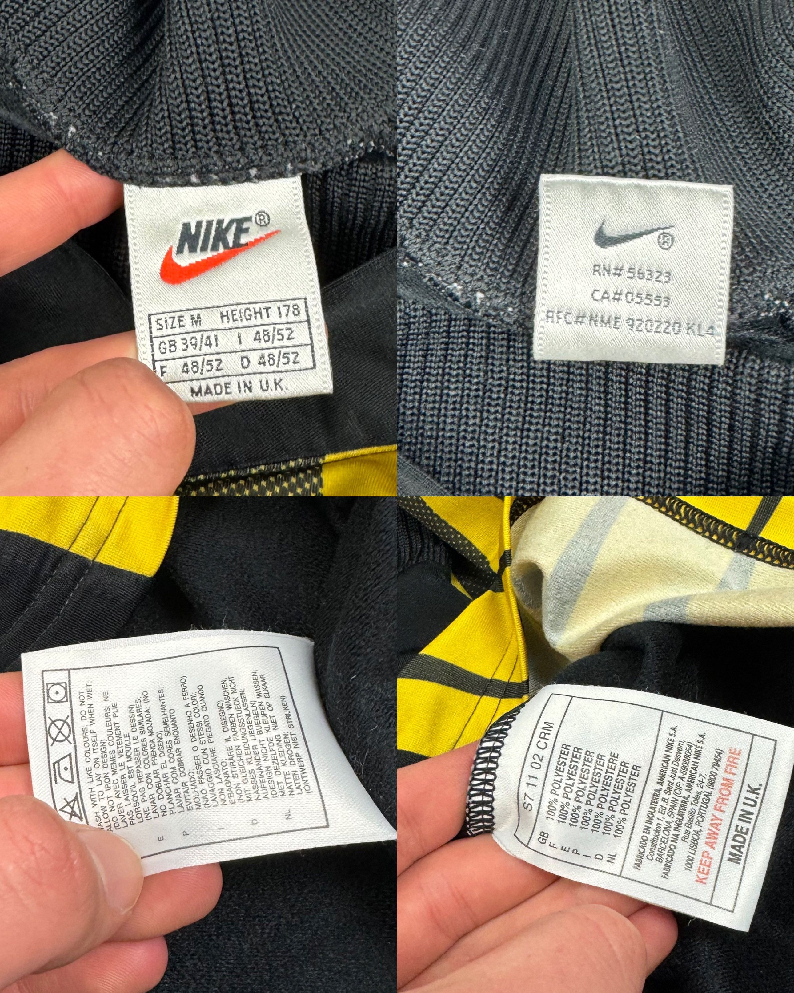 Nike Vintage Nike Sportswear Men Black Yellow Goalkeeper Jersey M Size US M / EU 48-50 / 2 - 2 Thumbnail