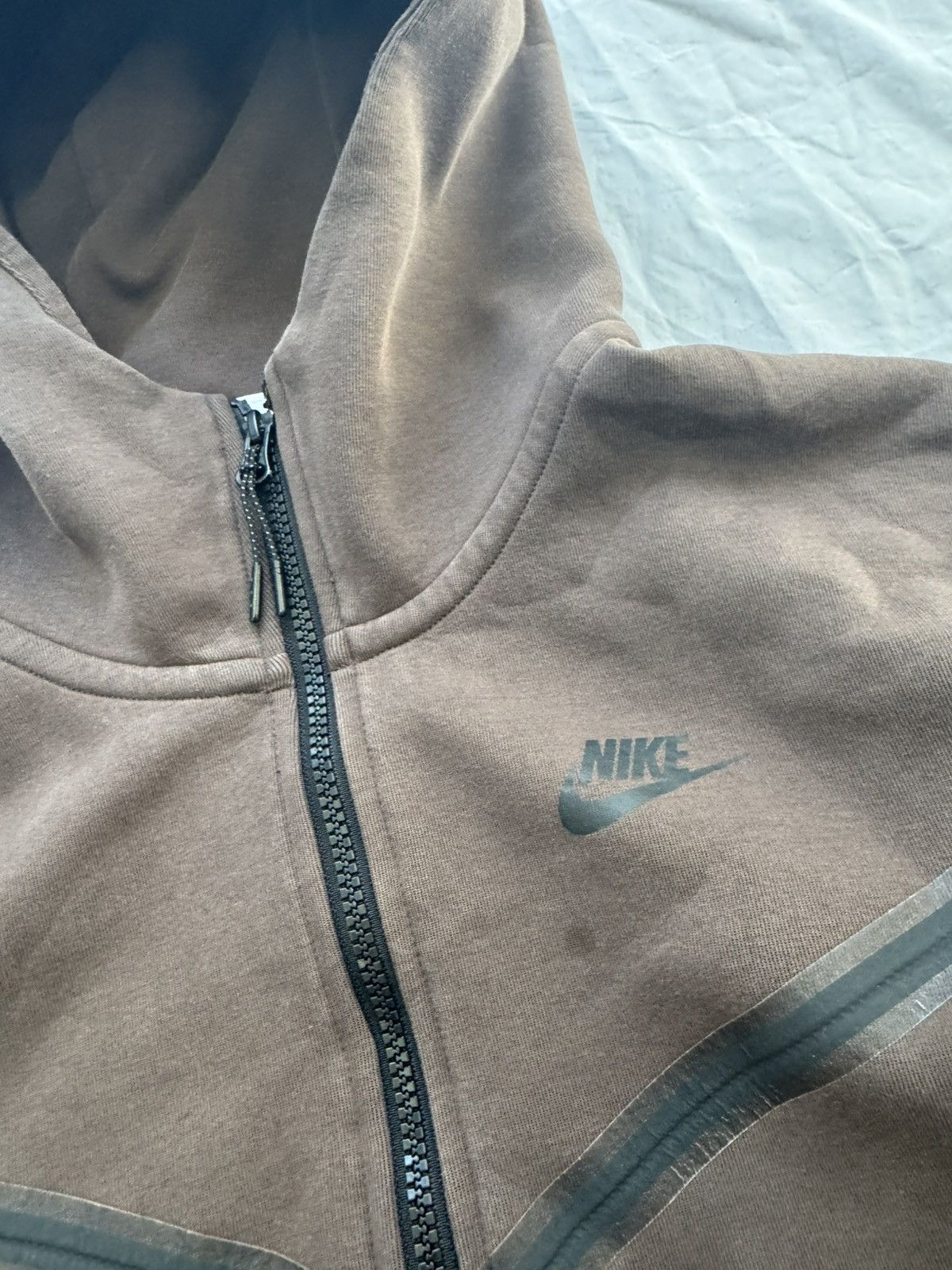 Nike Rare Chocolate Brown Nike Tech Fleece Zip Up Hoodie Size US XS / EU 42 / 0 - 4 Thumbnail